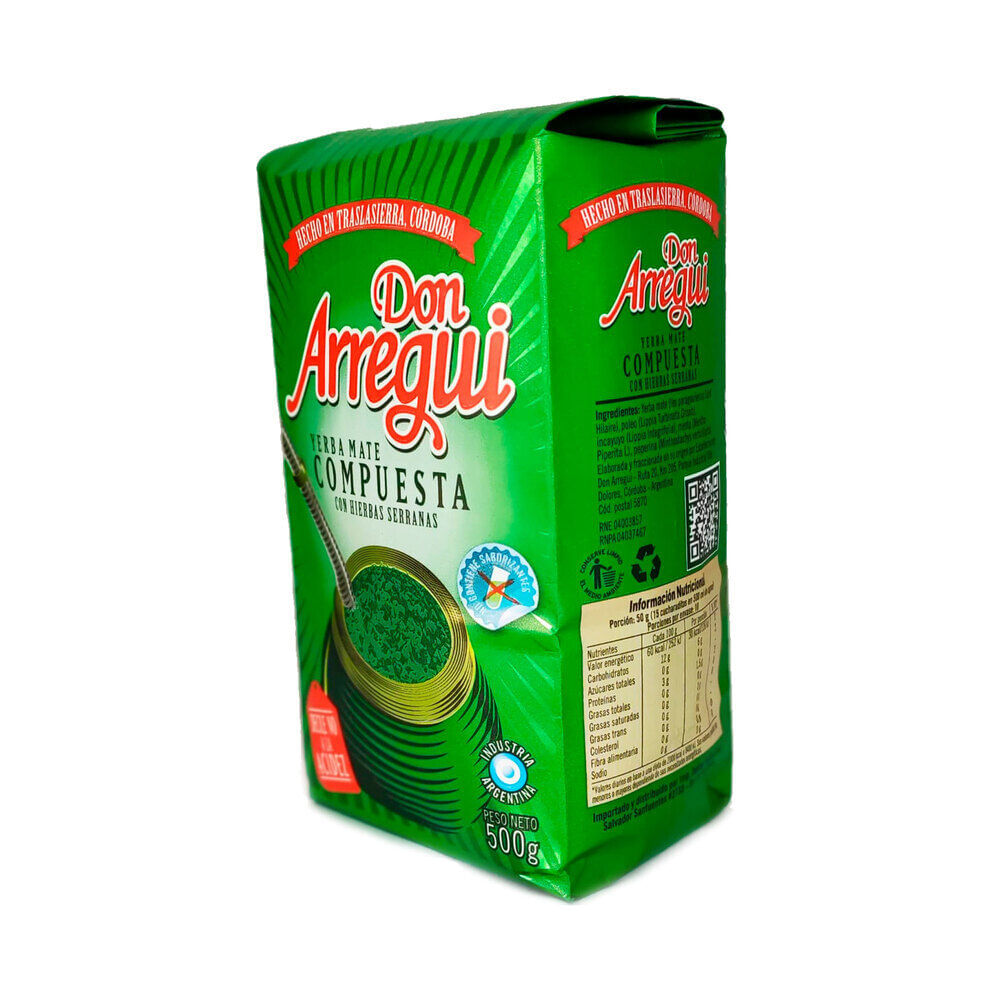 Yerba mate compuesta Arregui 500 g.