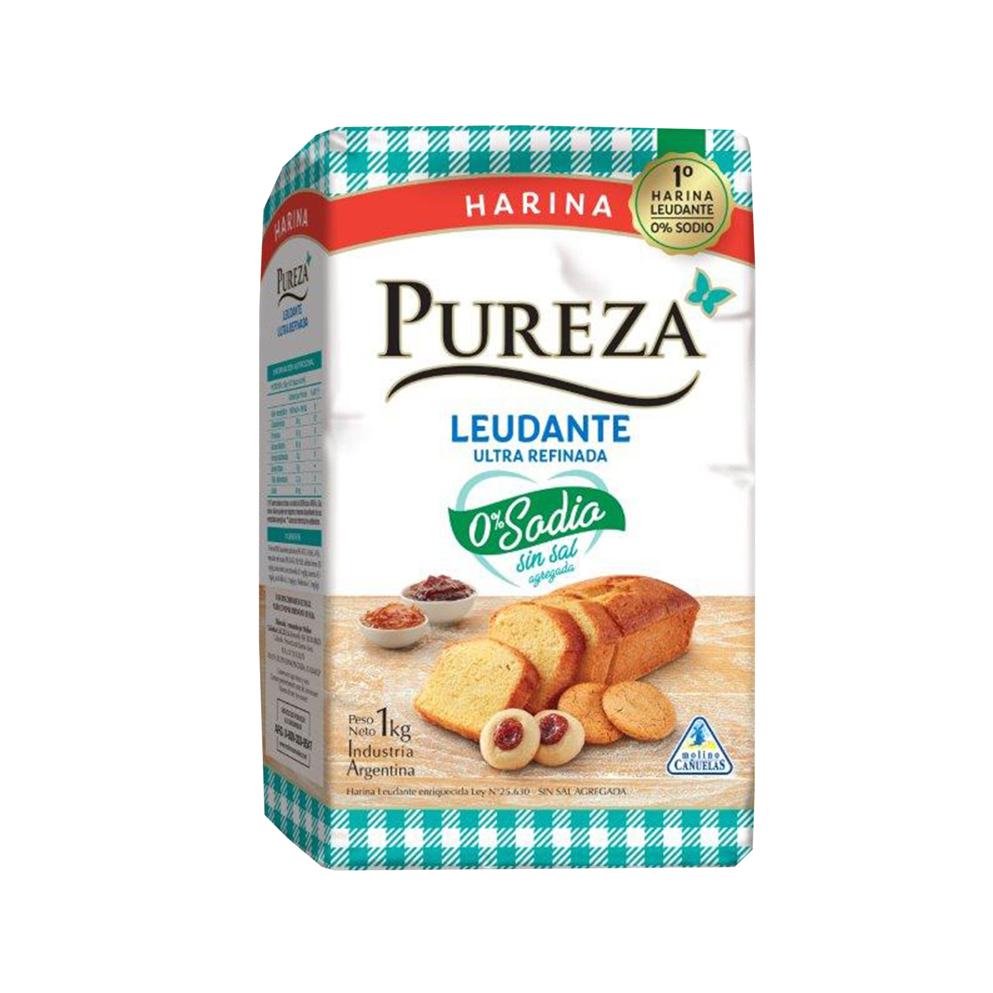 Harina leudante sin sodio Pureza 1 kg.