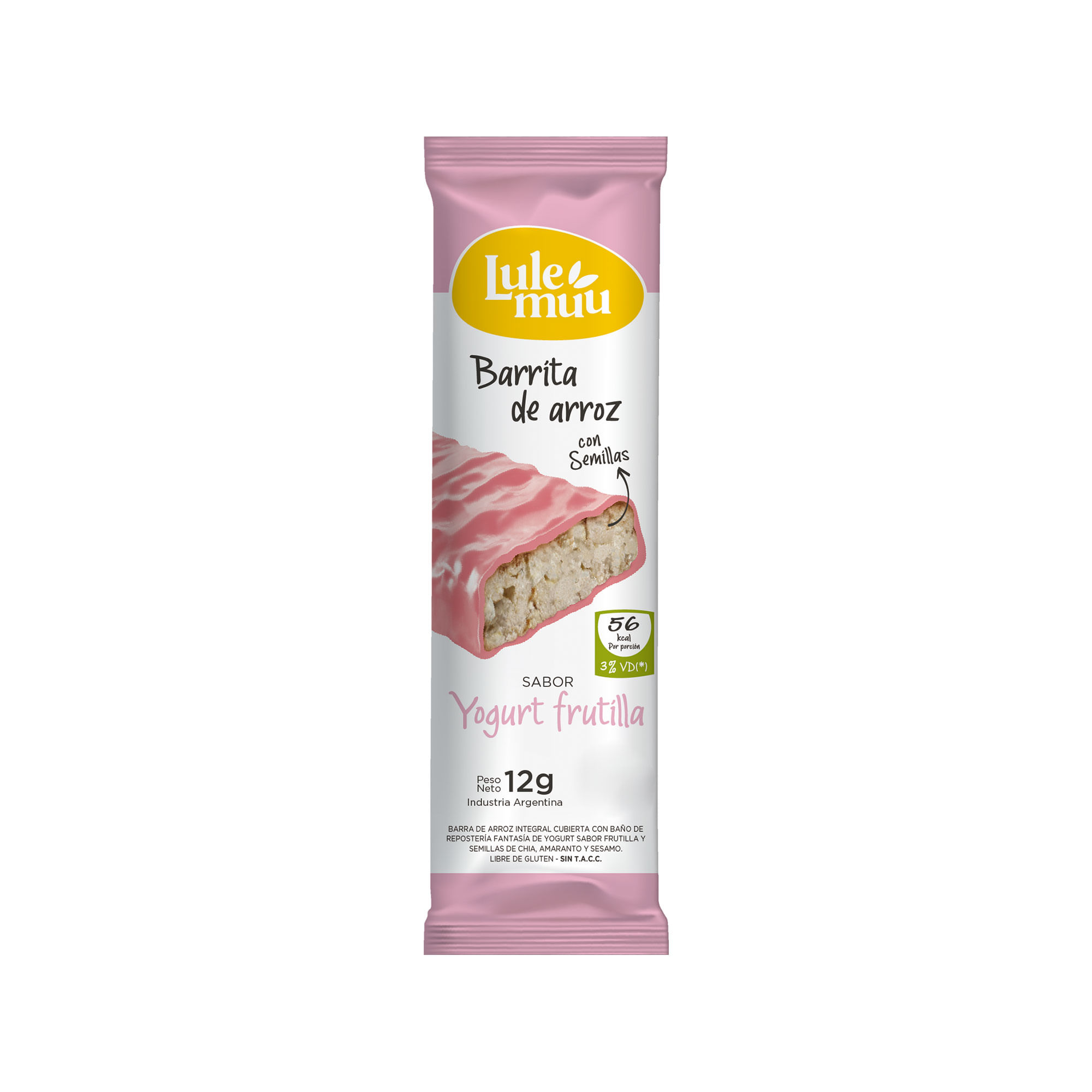 Barrita De Arroz Lulemuu Yogurt Sin Tacc 12gr