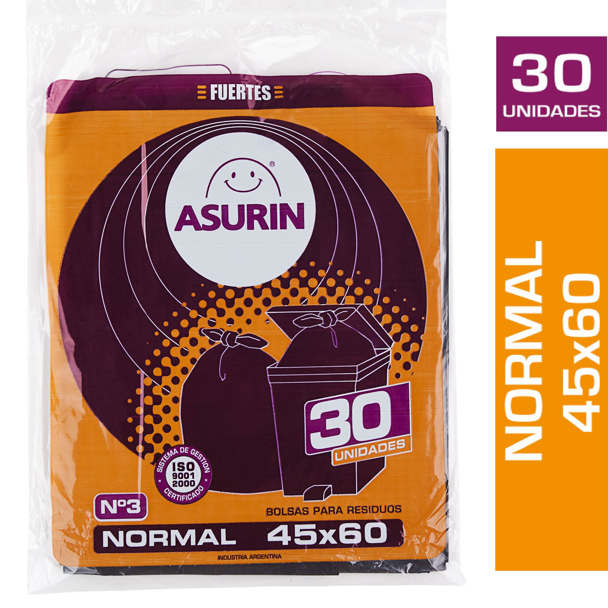 Bolsas Para Residuos Asurin 30u 45 Cm X 60 Cm