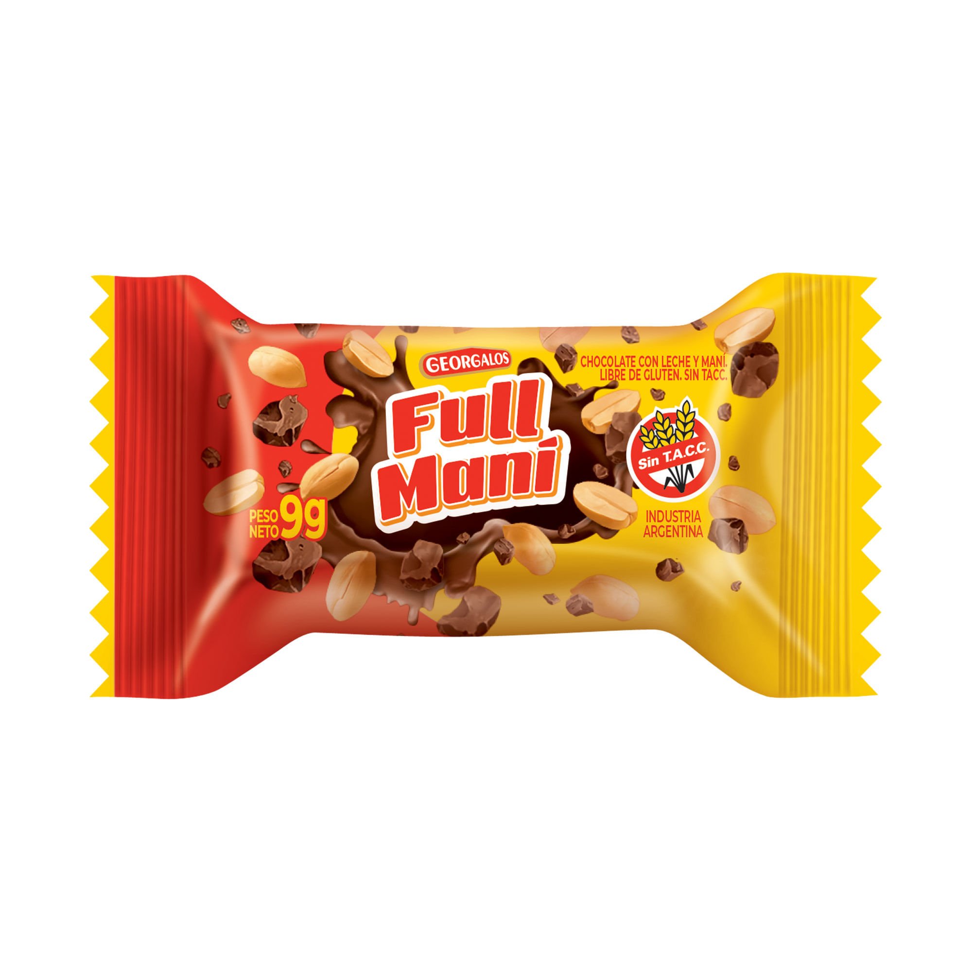 Bombón de chocolate con maní Georgalos Full Maní 9 grs