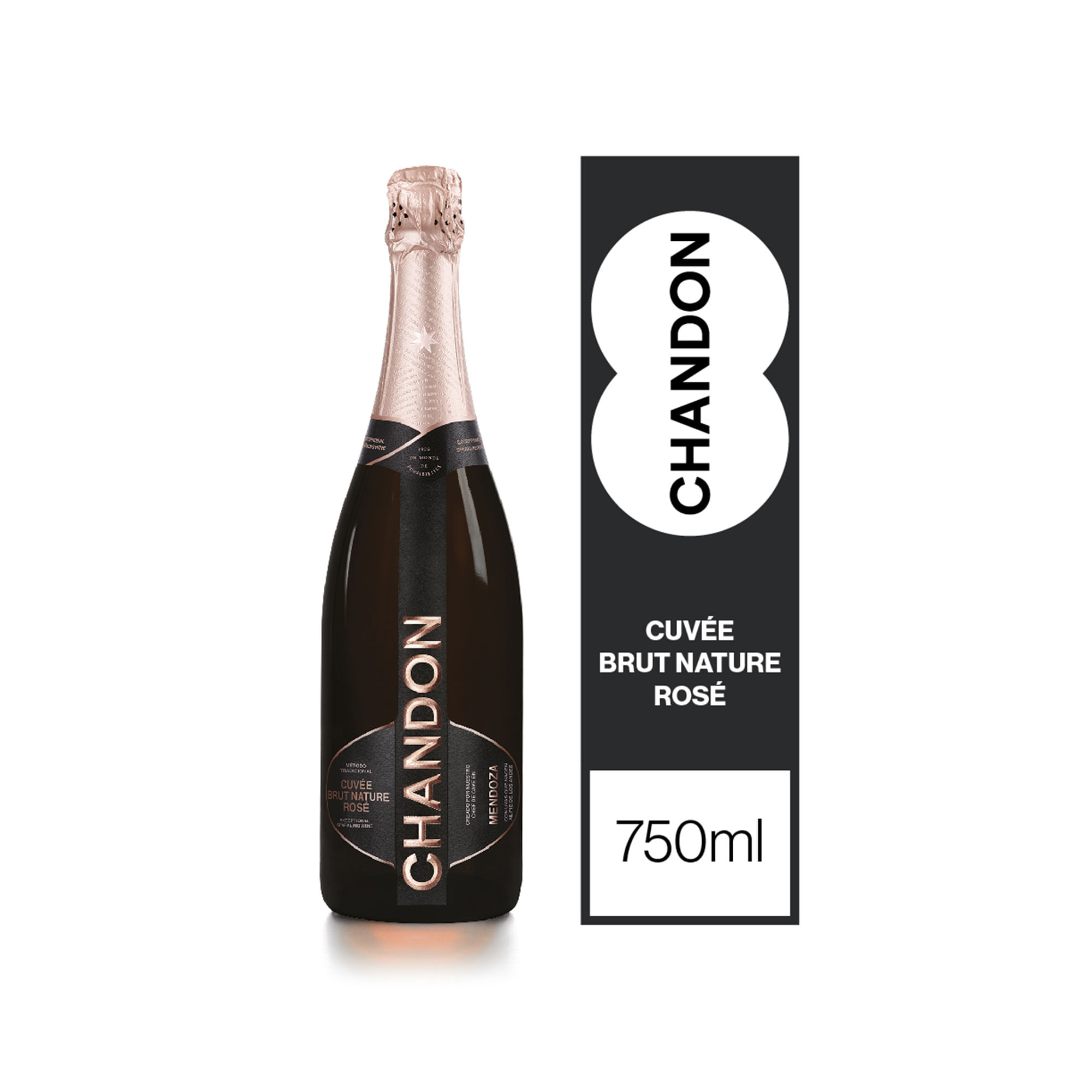 Espumante Chandon brut nature Rose 750 ml.
