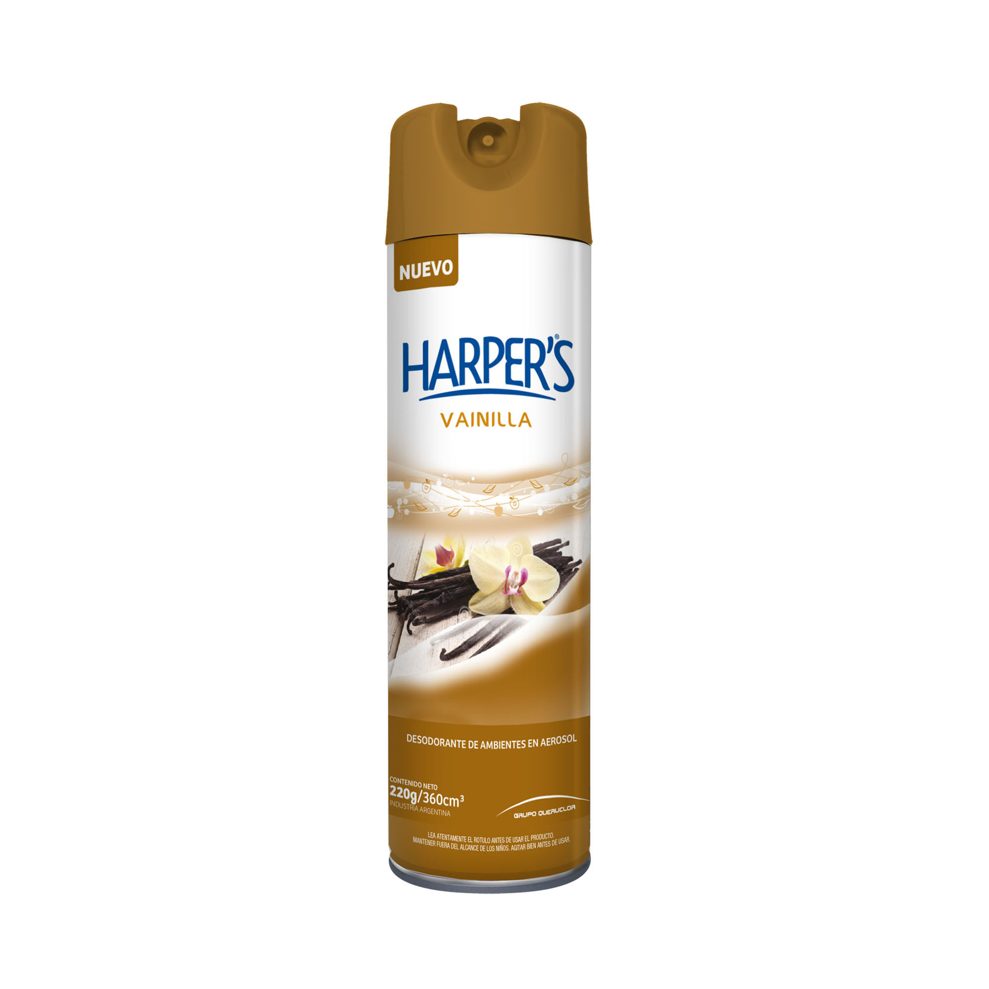 Desodorante ambiental vainilla Harpers aerosol 360 cc.