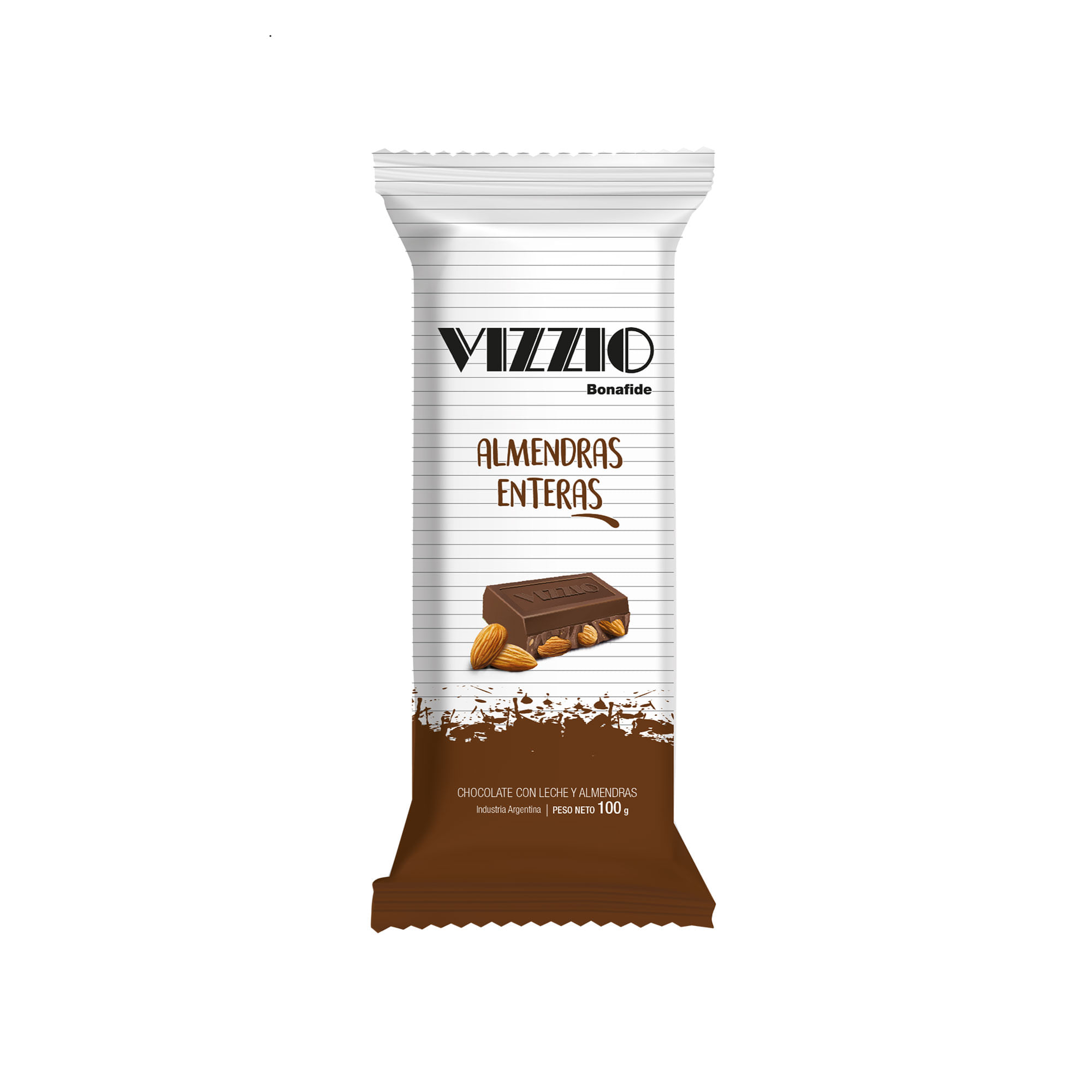 Tableta De Chocolate Con Almendras Vizzio 100g