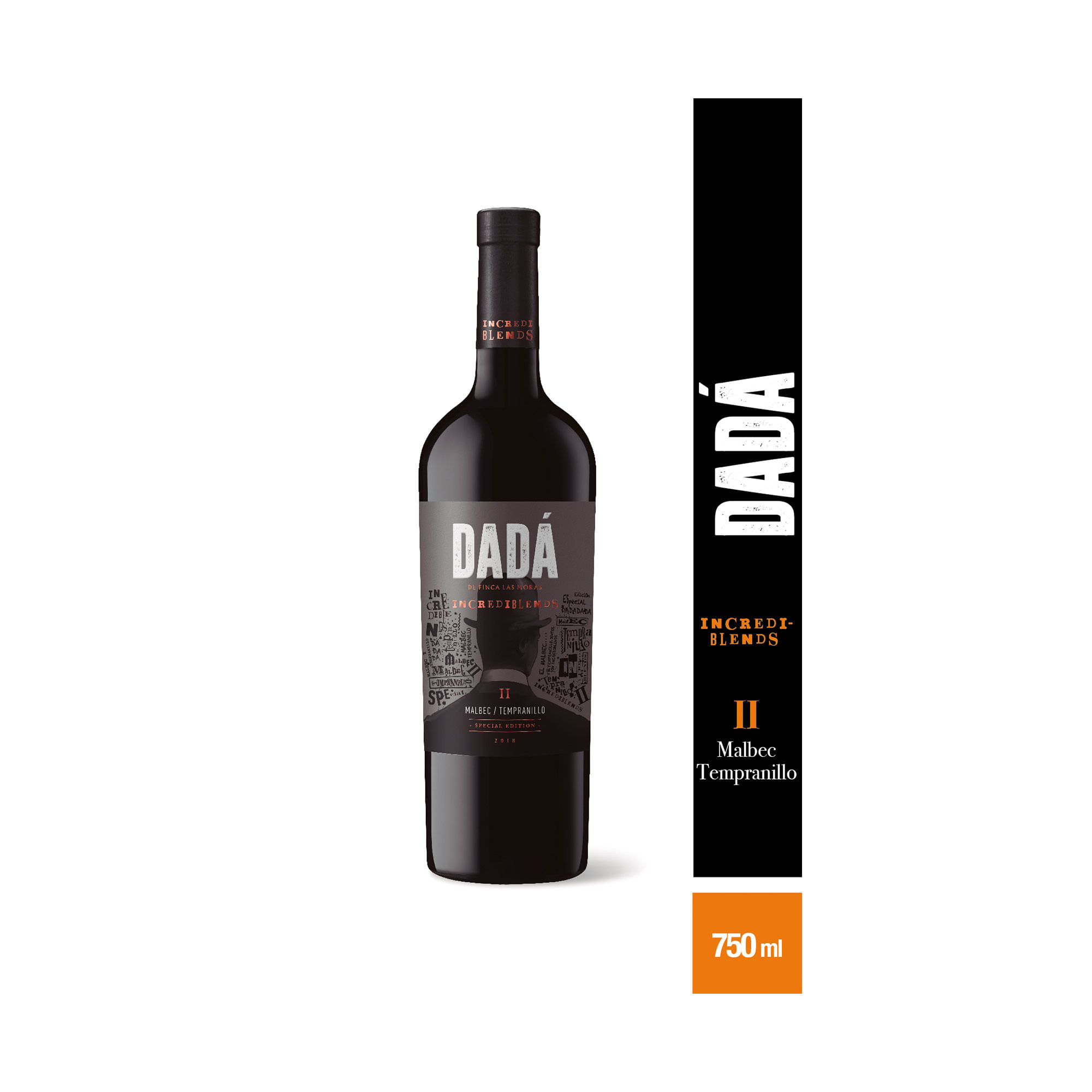 Vino tinto Malbec Dadá Incrediblends II 750 ml