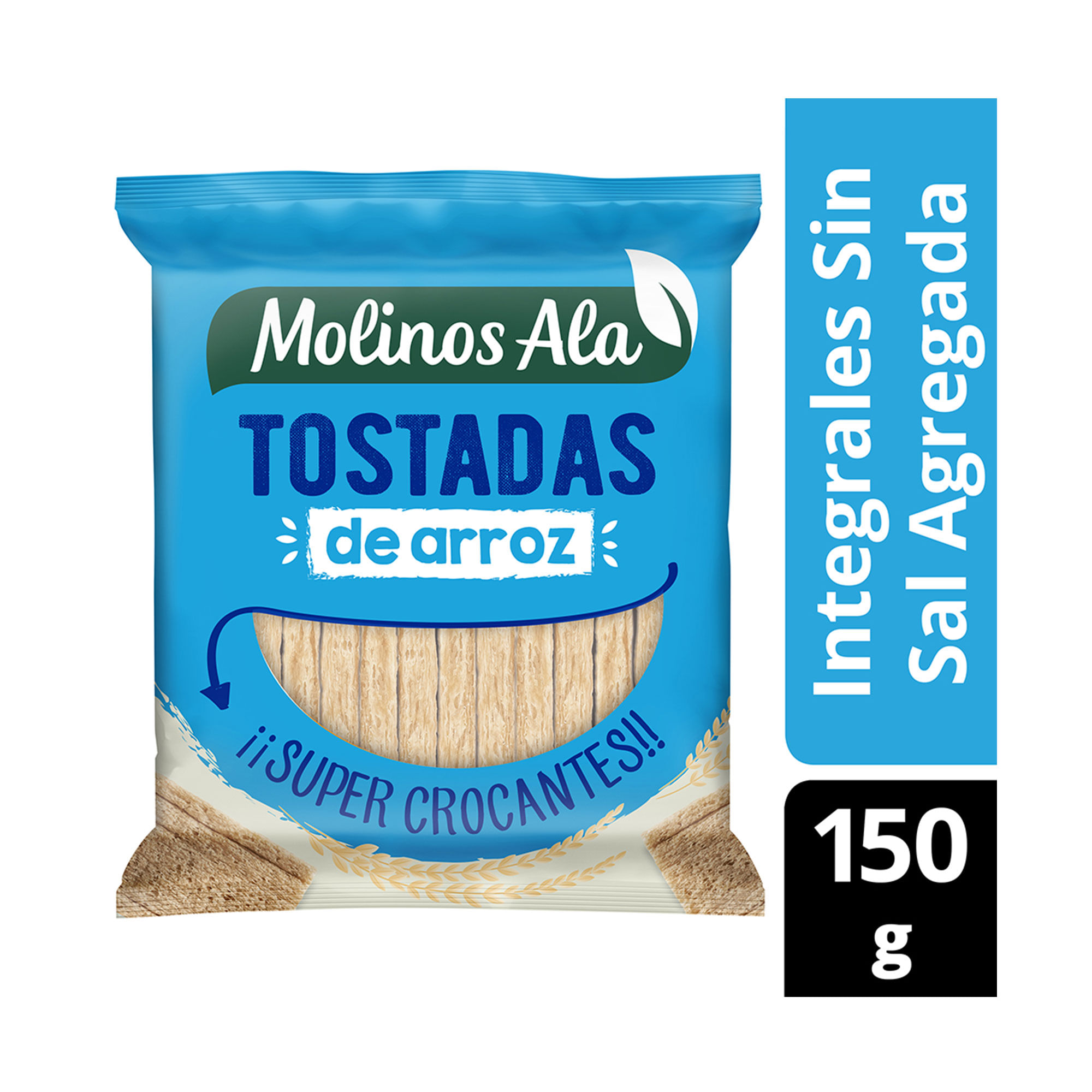 Tostadas De Arroz Molinos Ala Integrales Sin Sal 150 G