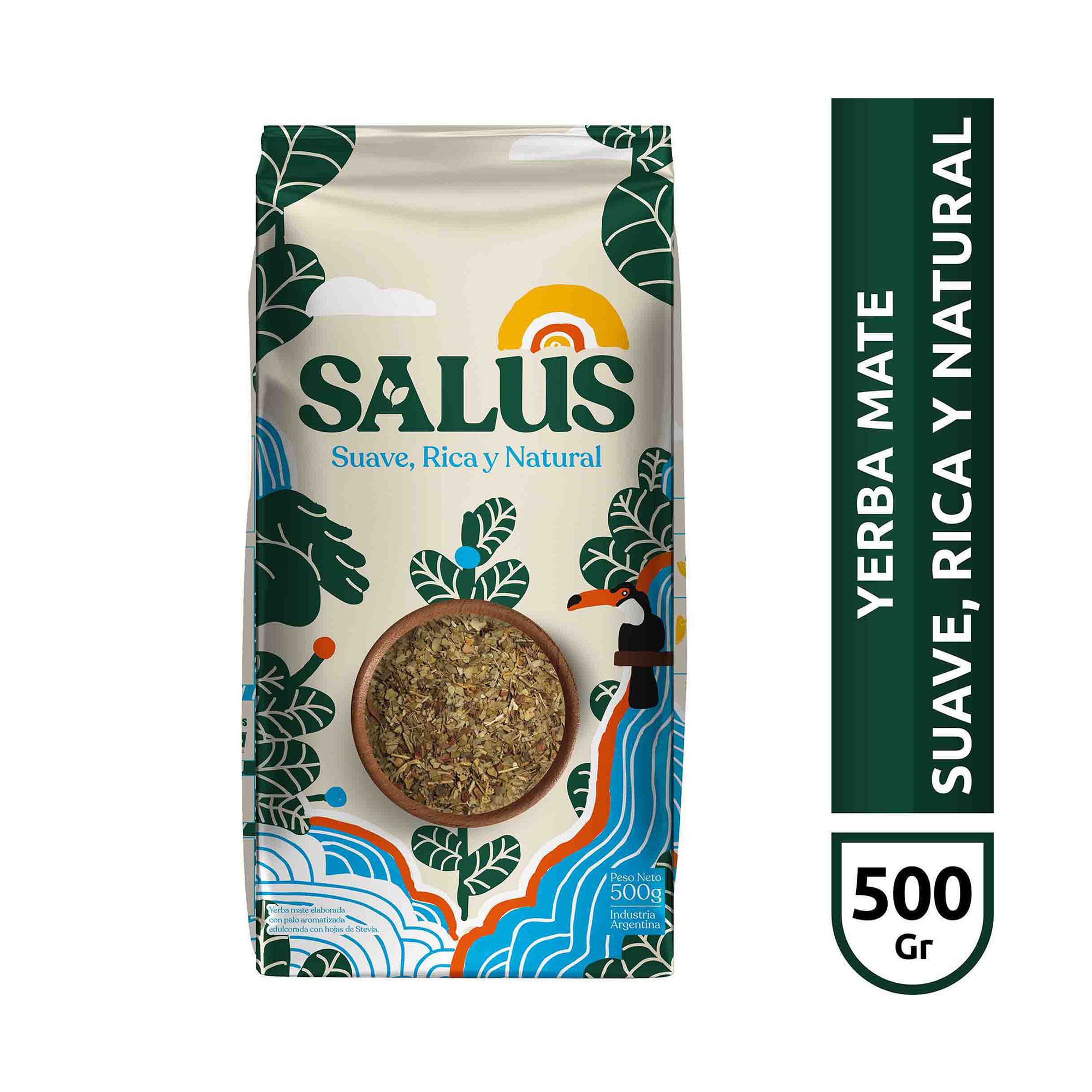 Yerba mate con palo edulcorada Salus 500 g.