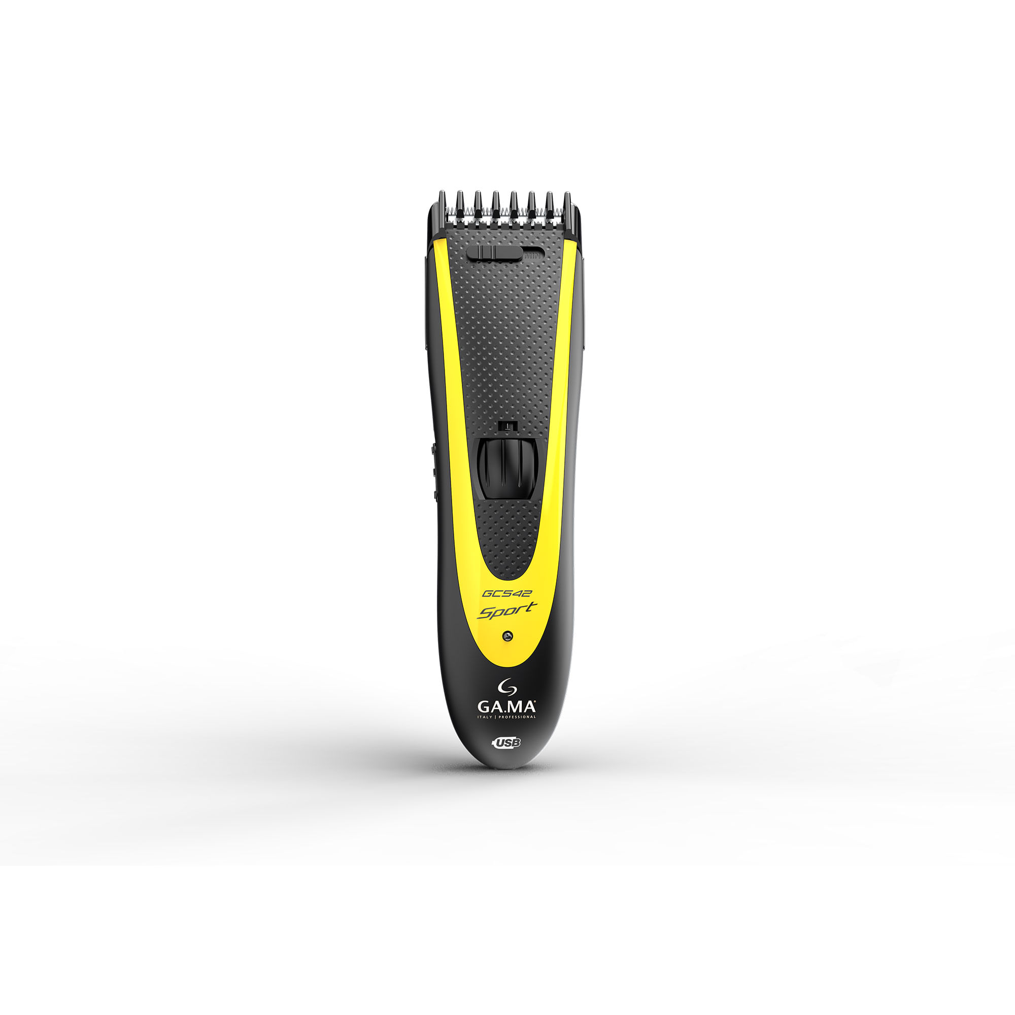 Combo Gama corta cabello 542 Sport + trimer 512 SP GCS544 negro y amarillo