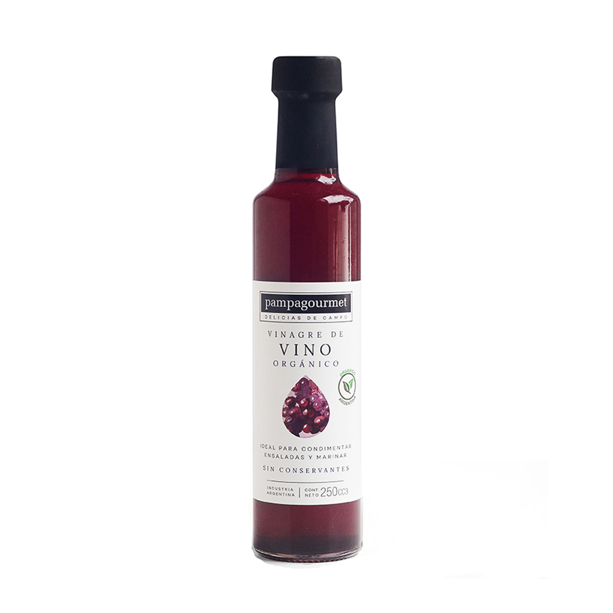 Vinagre de vino Pampagourmet orgánico 250 cc.