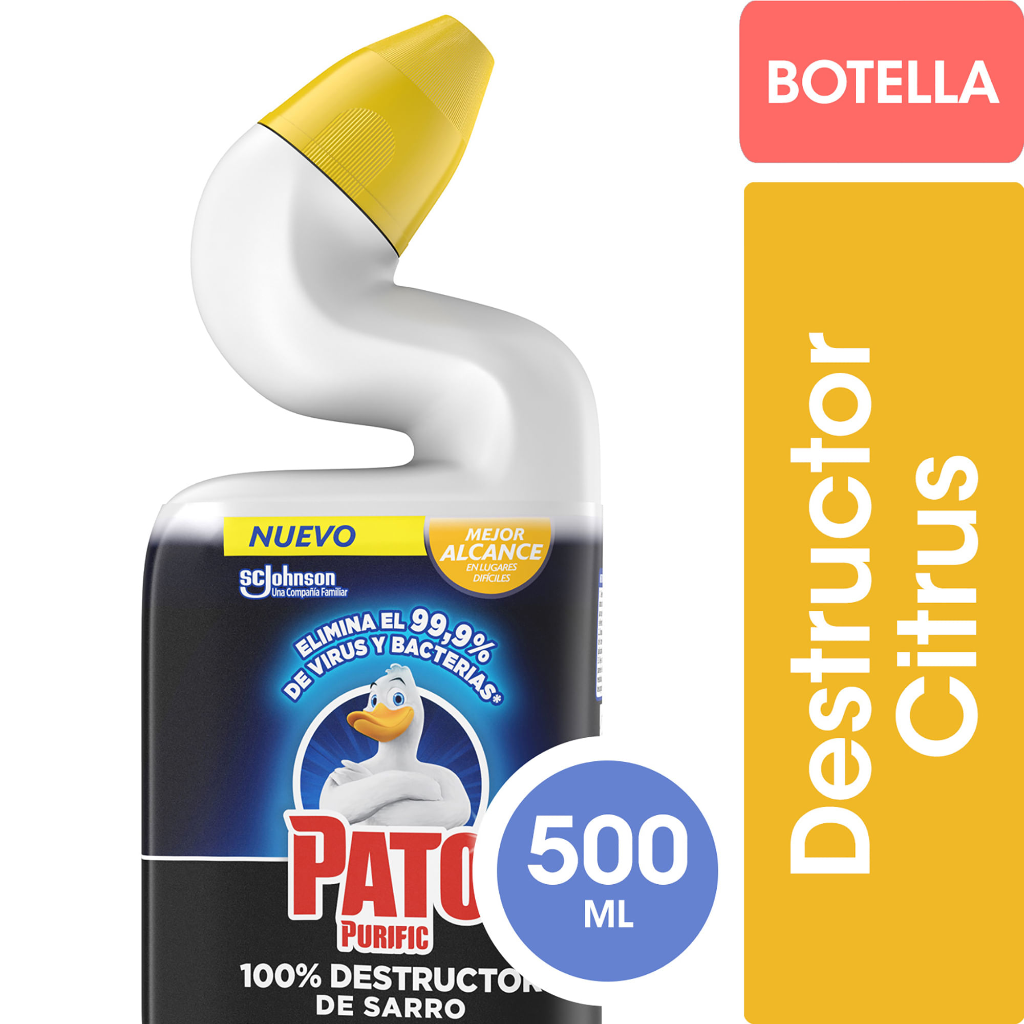 Limpiador Inodoro Pato Gel Removedor Sarro Citrus 500 Ml