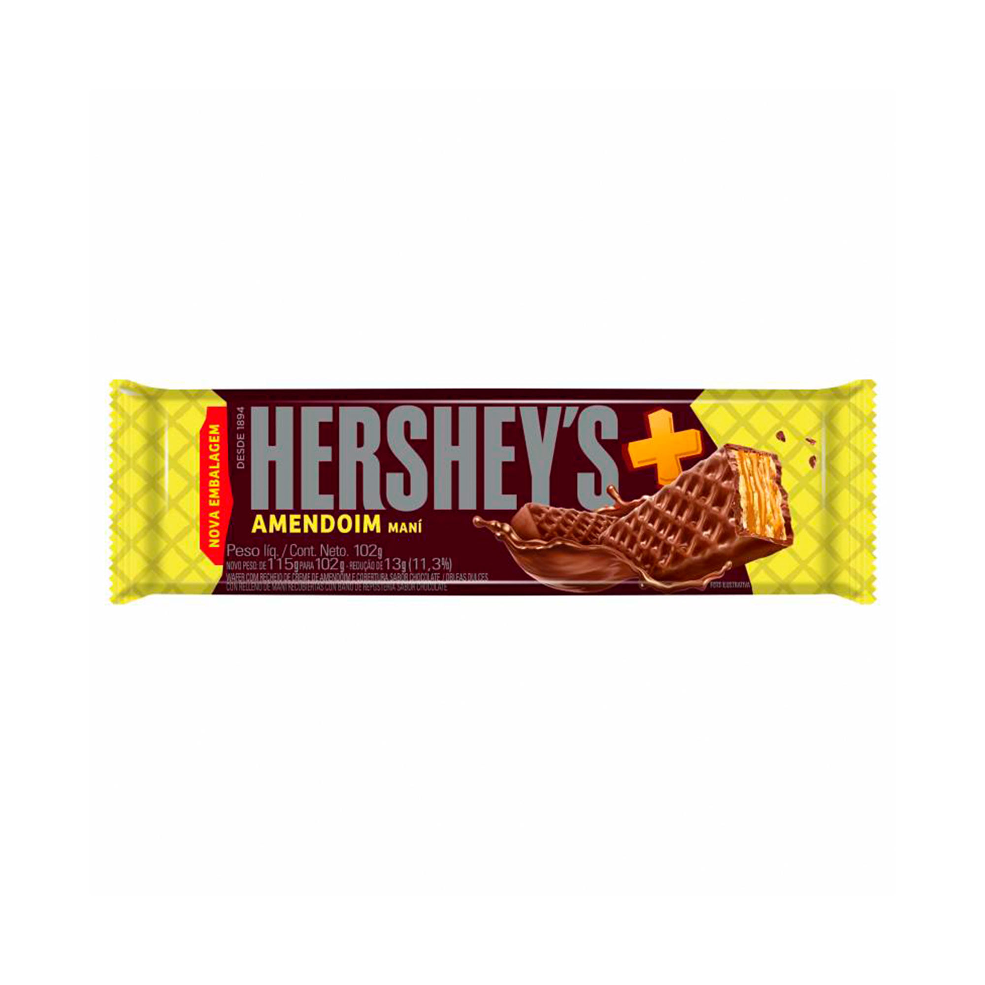 Tableta Hersheys chocolate con maní 102 g.