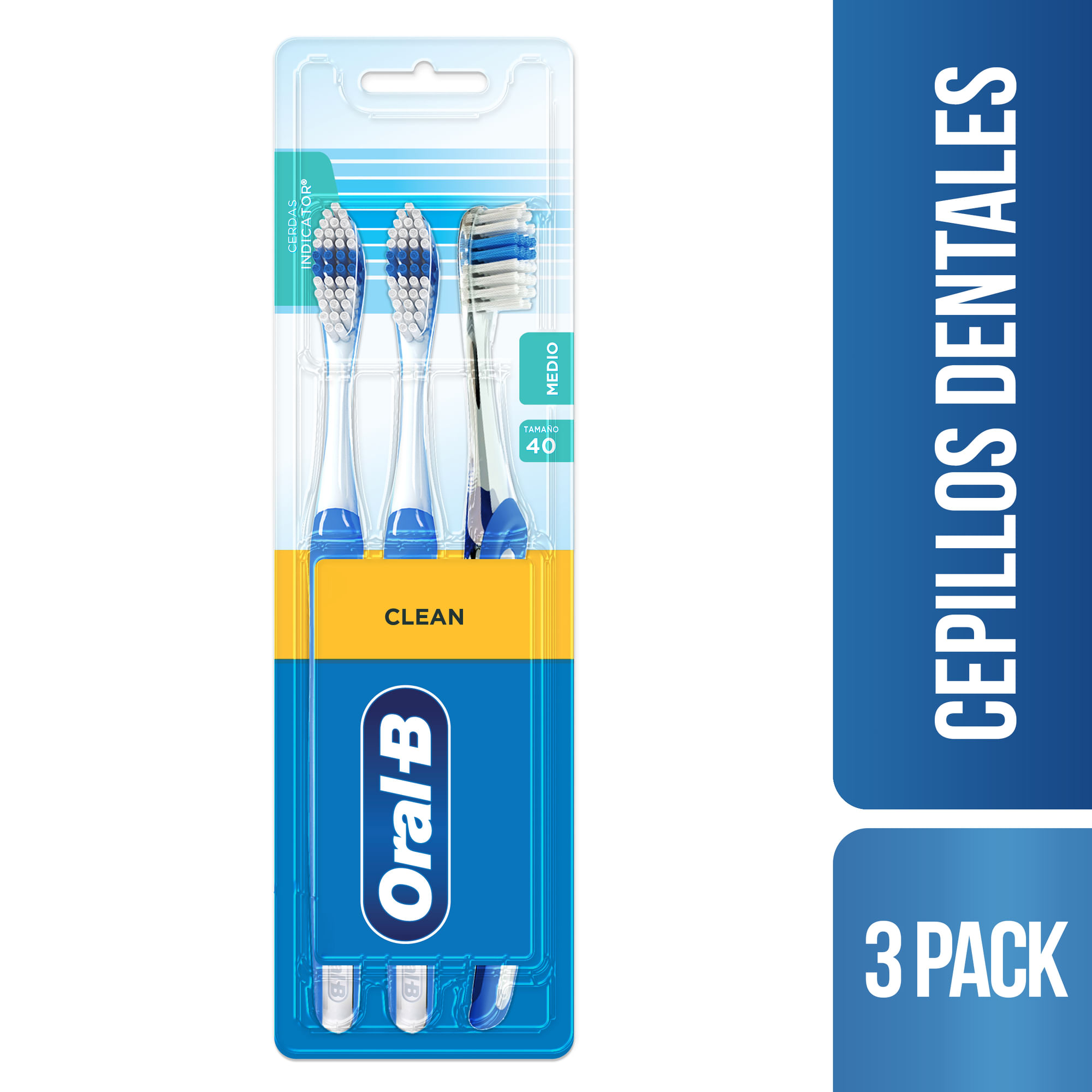 Cepillo dental indicator clásico Oral B x 3 uni