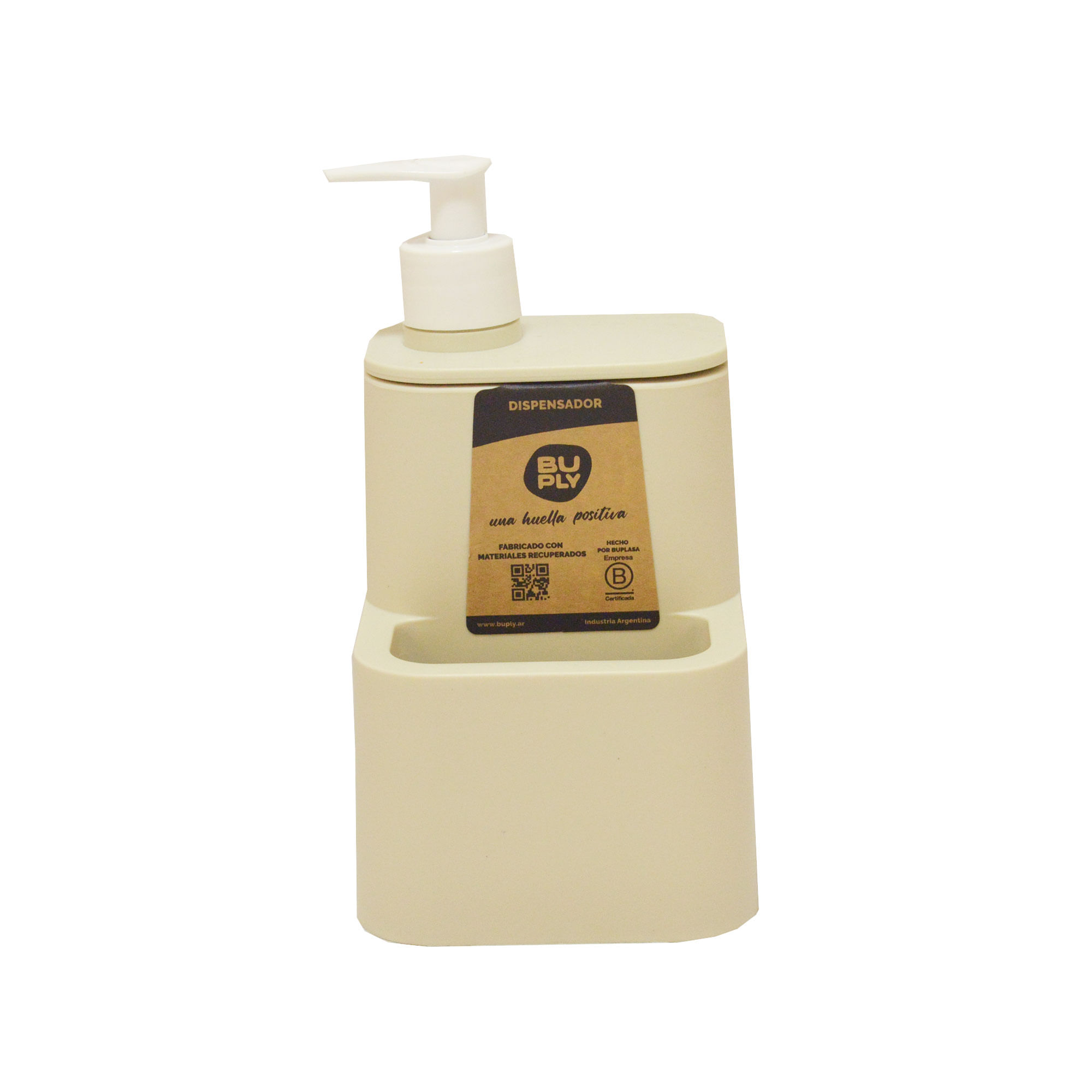 Dosificador de jabon cuadrado bio beige
