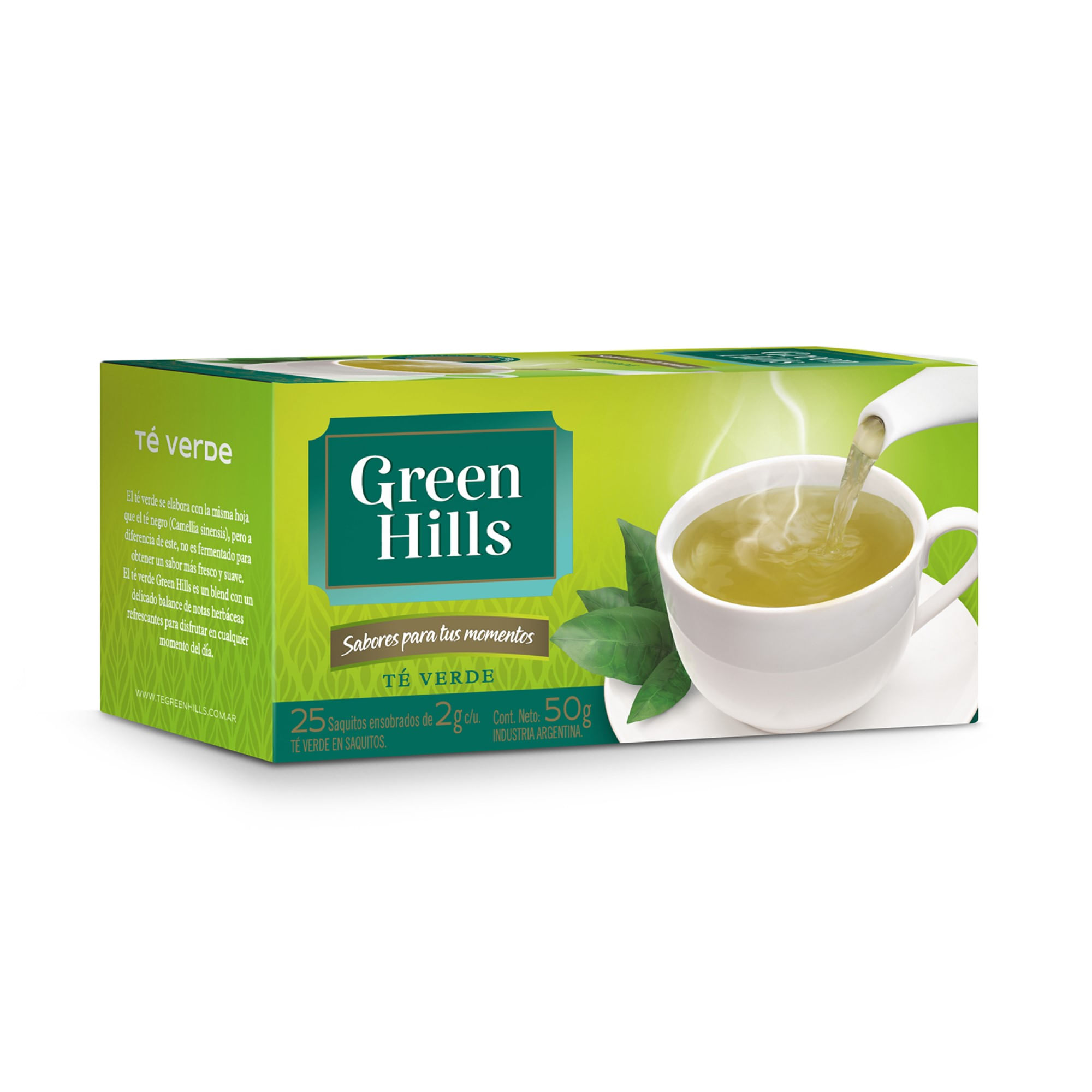 Té verde Green hills momentos 25saq X 2g
