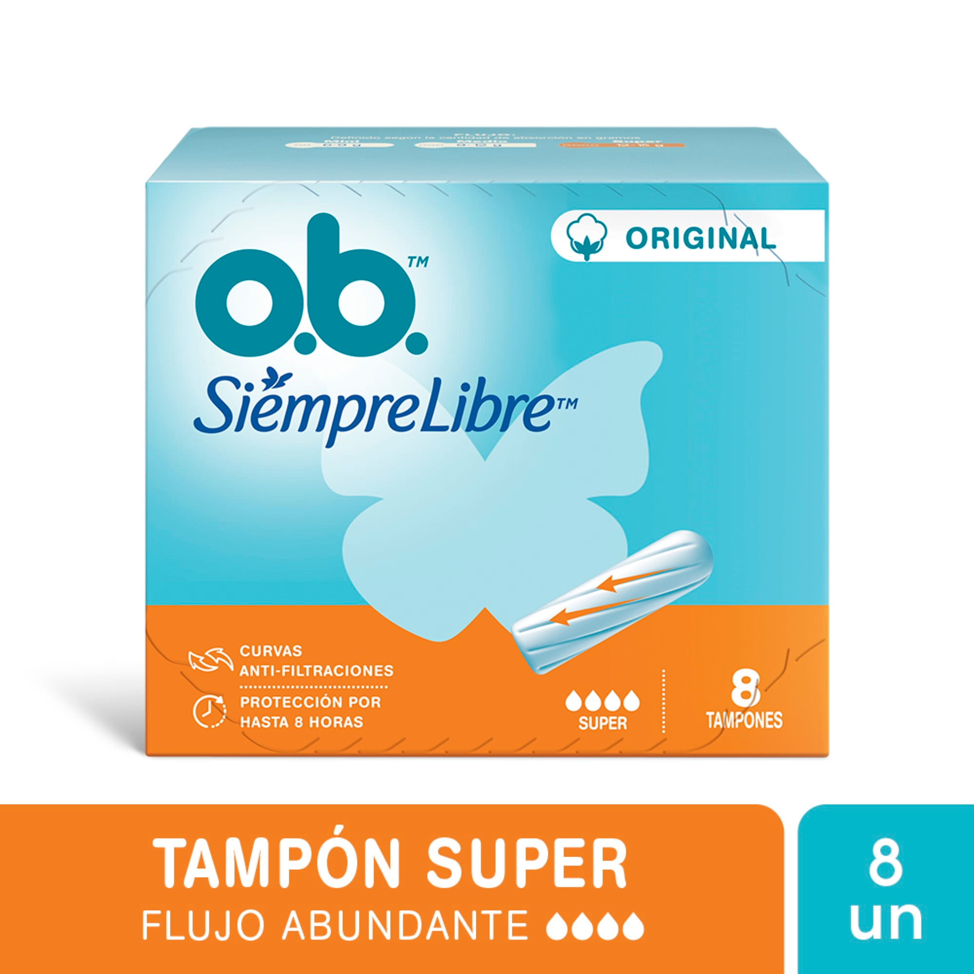 Tampones Ob Siempre Libre Super X 8 Un.