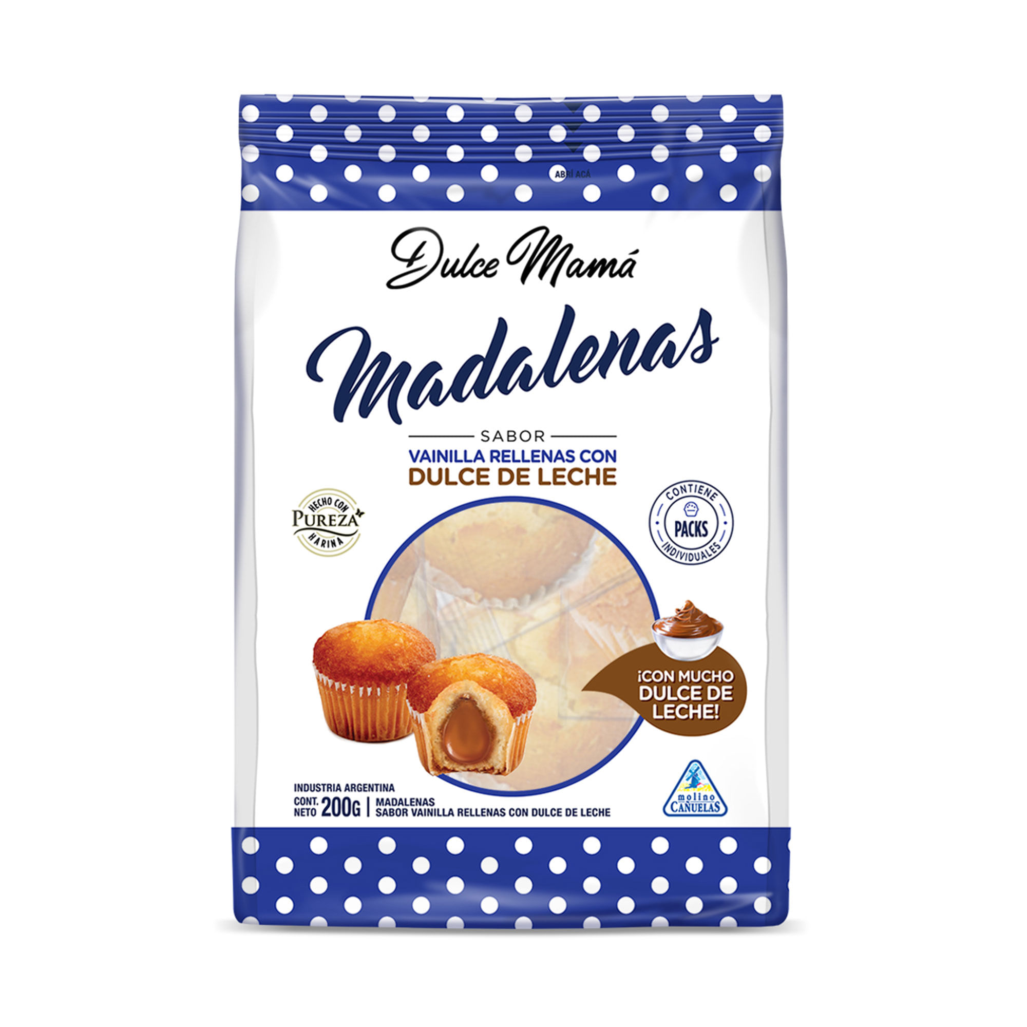 Madalenas Mamá Cocina vainilla con dulce de leche 200 g.