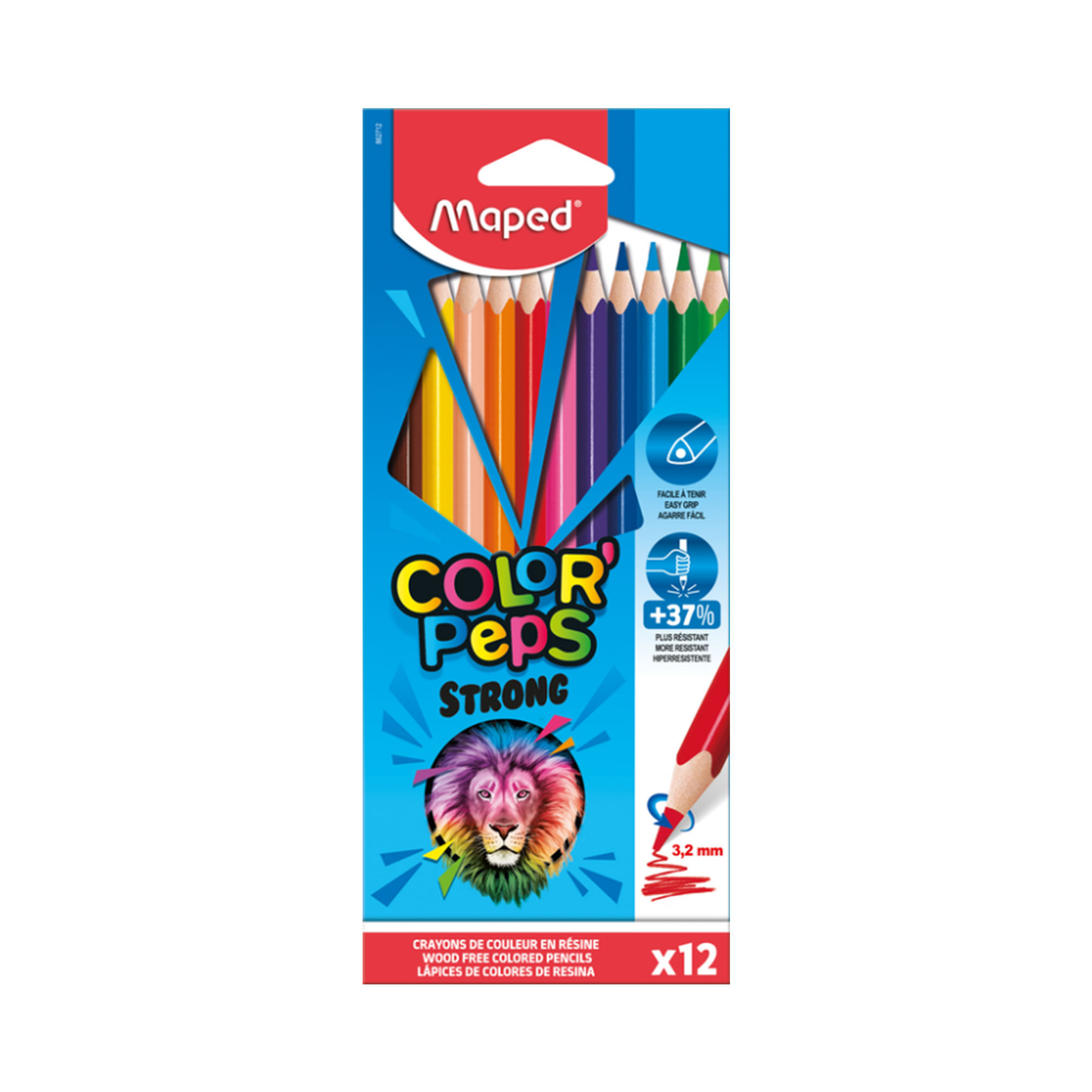 Lápices Maped colores colorpeps strong x 12 uni