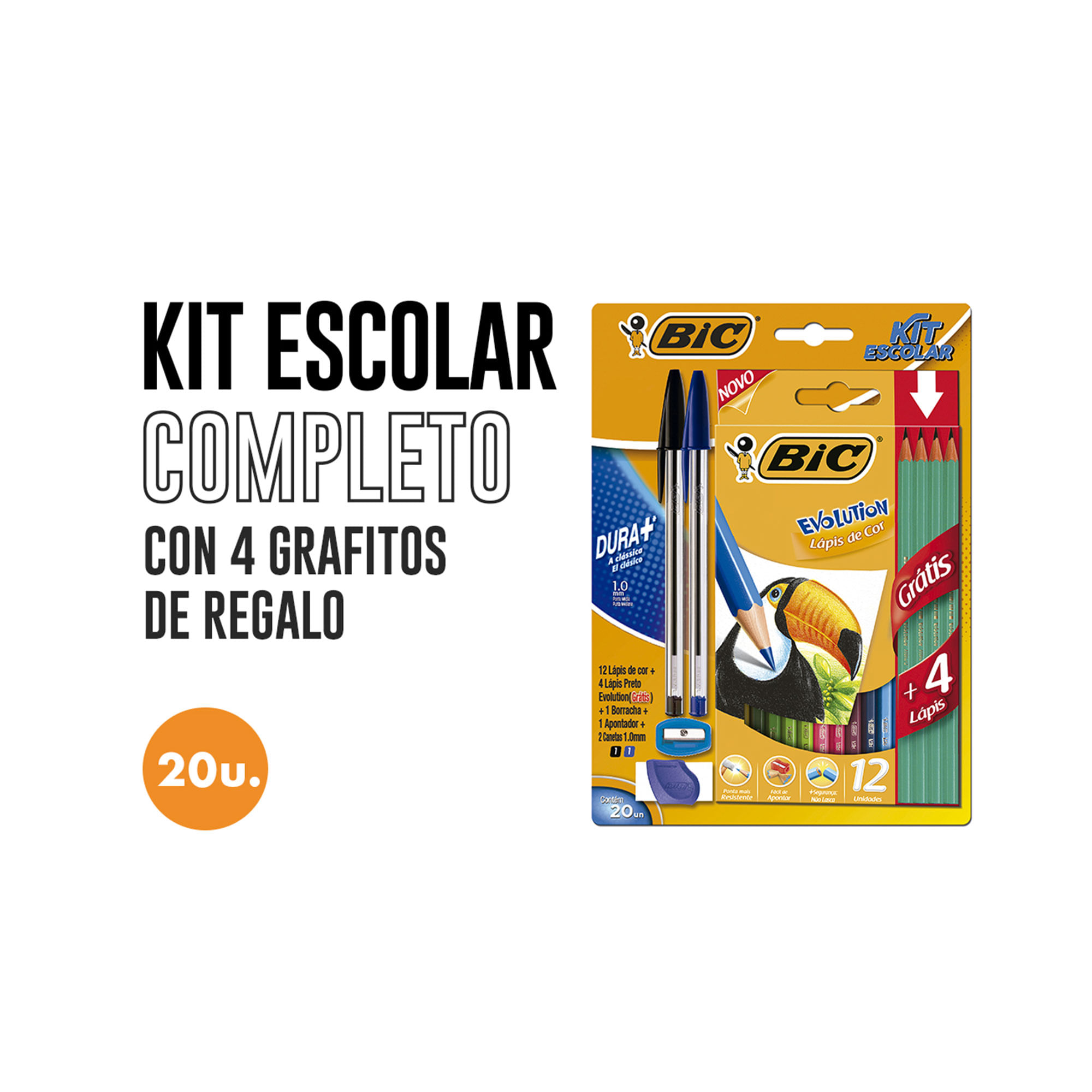 Kit escolar Bic x 20 piezas