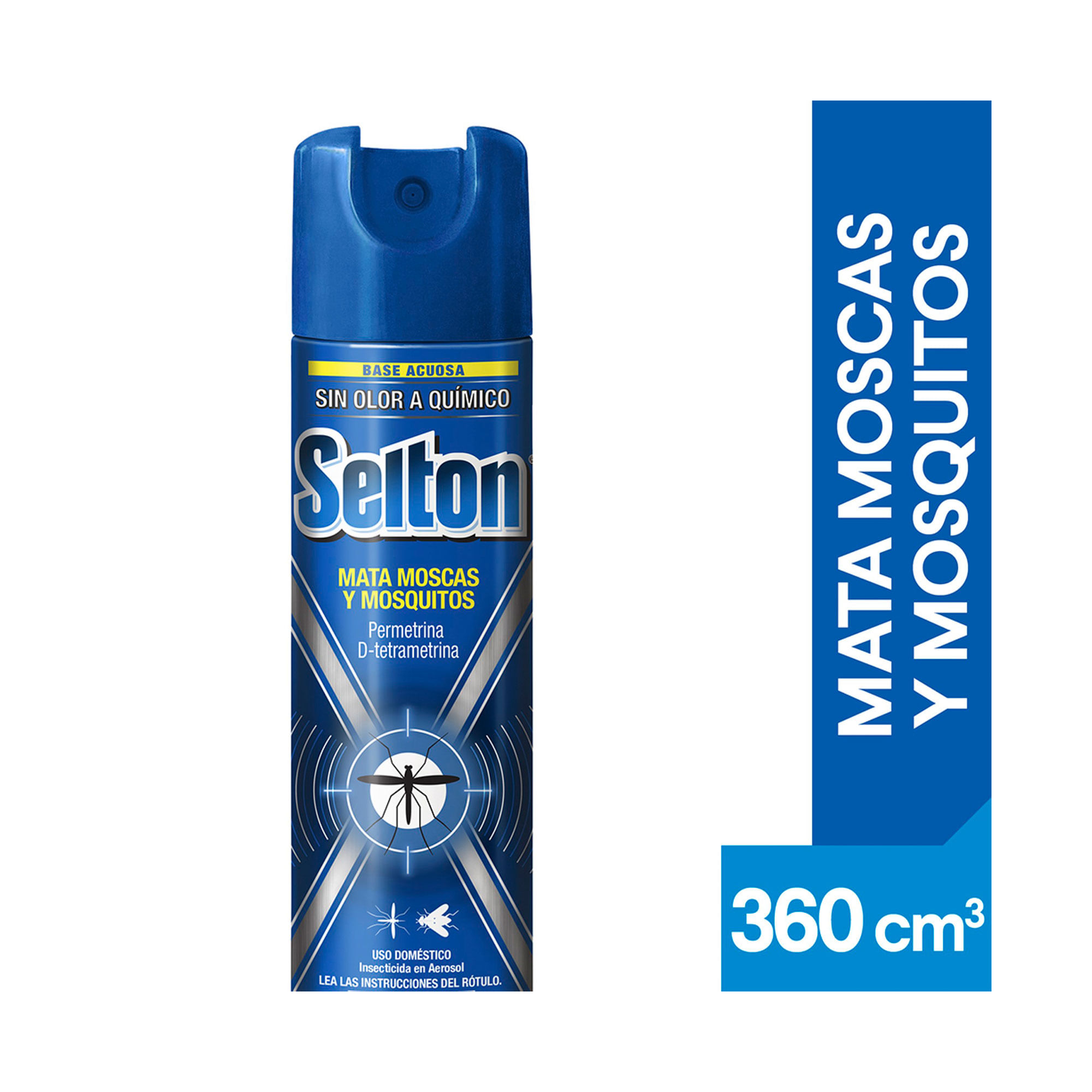 Mata Moscas Y Mosquitos Selton Base Acuosa Sin Olor A Químico 360 Cc.