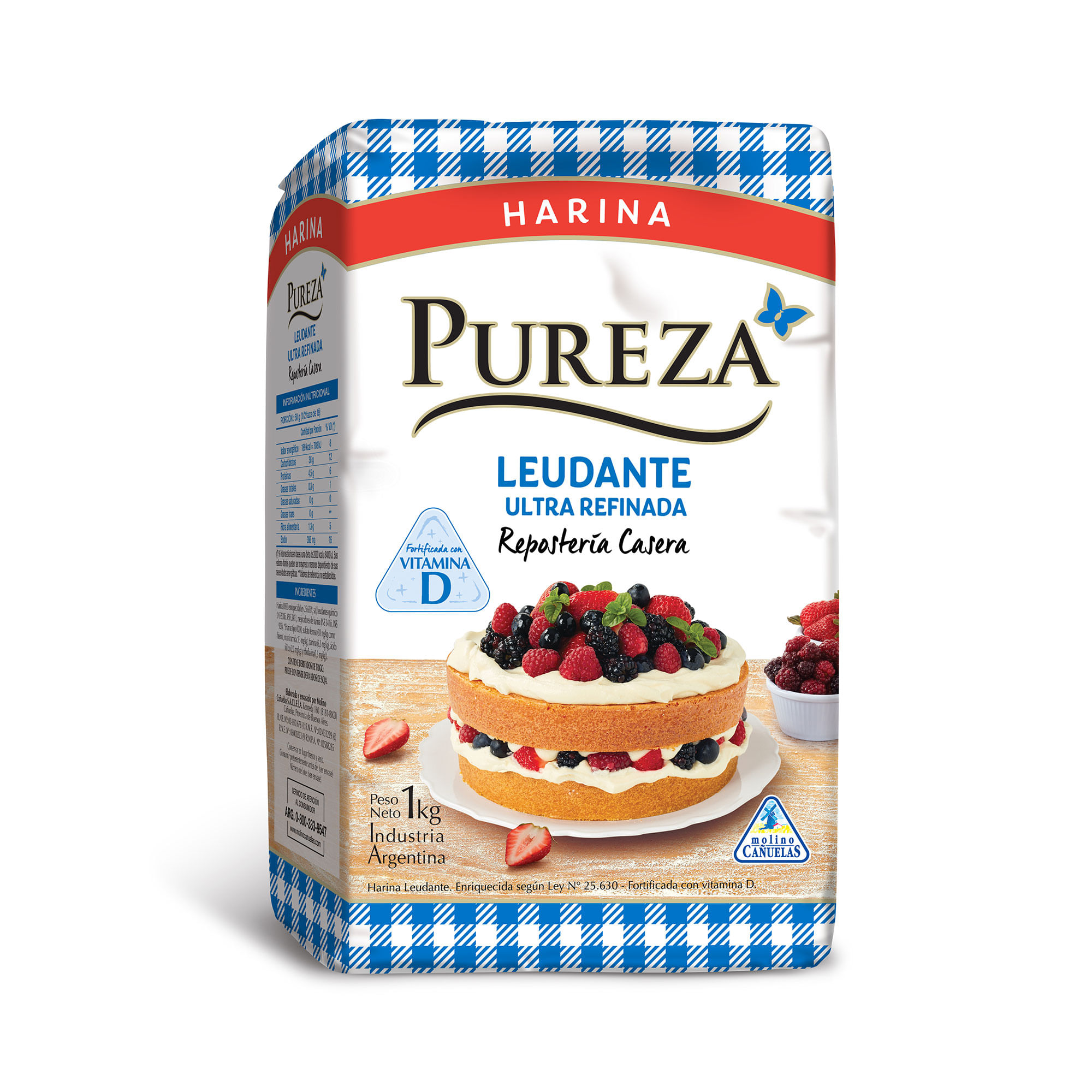 Harina leudante Pureza con vitamina D 1 kg.