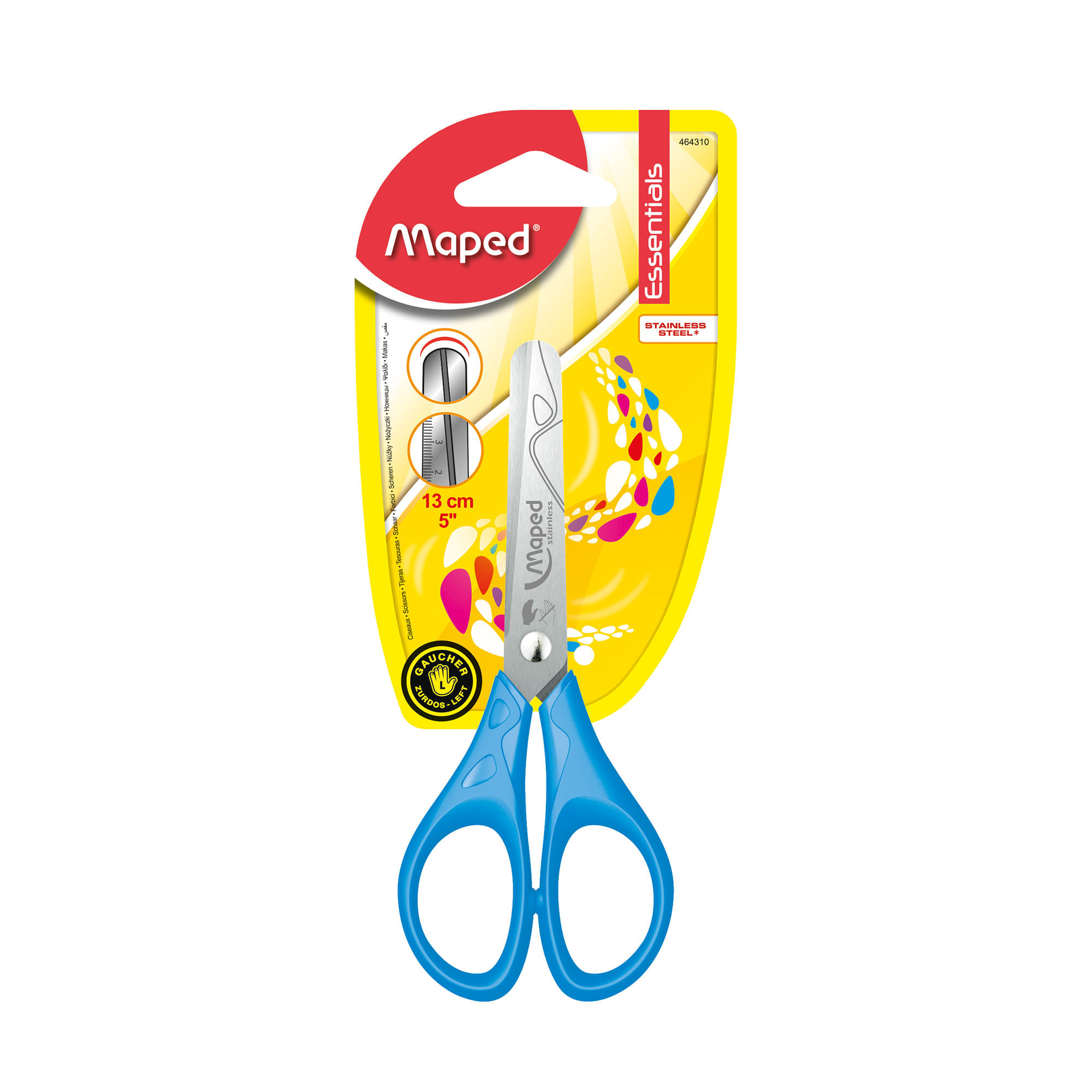 Tijera Maped para zurdos essential 13 cm.