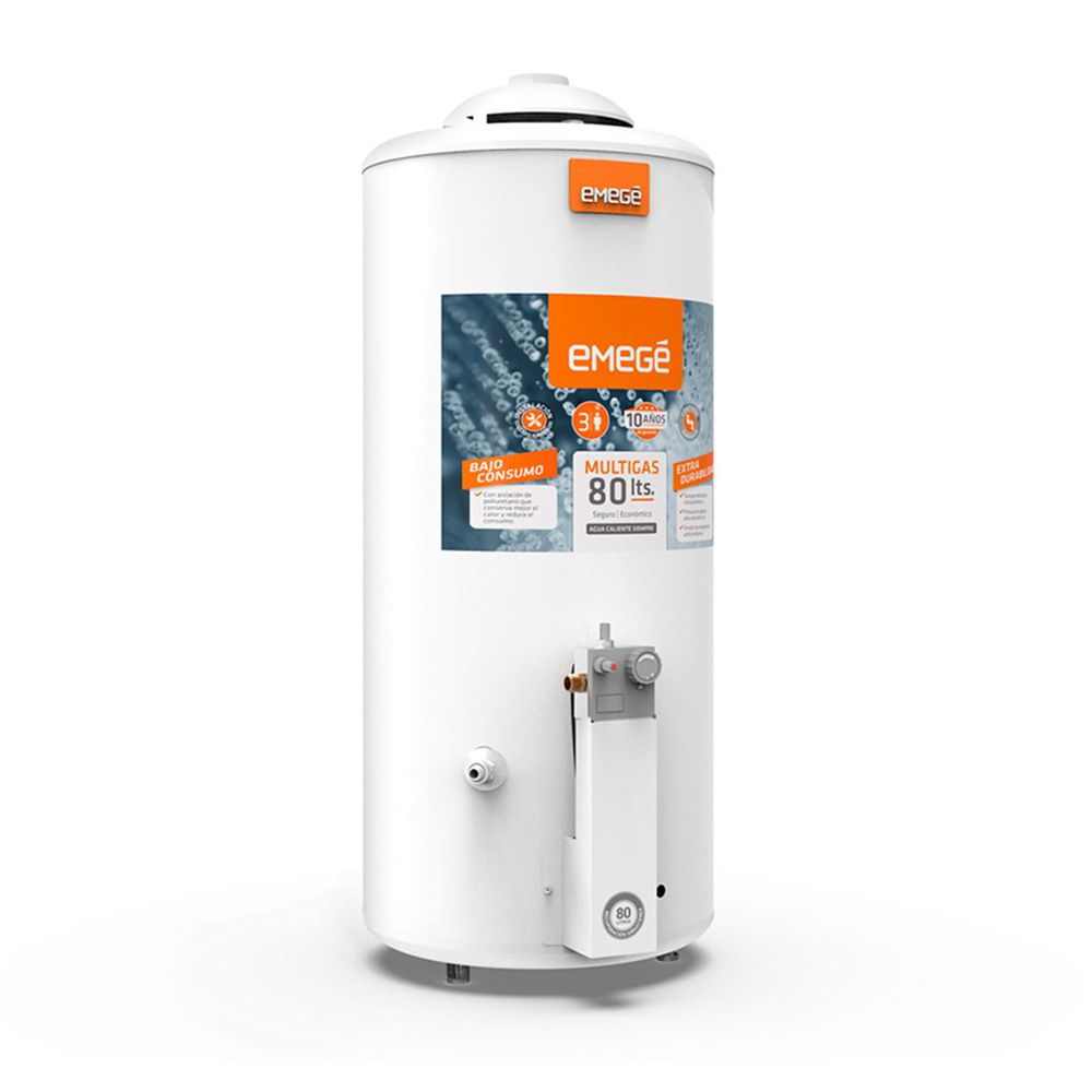 Termotanque 80lts Emege RS TTQ80 blanco carrefourar