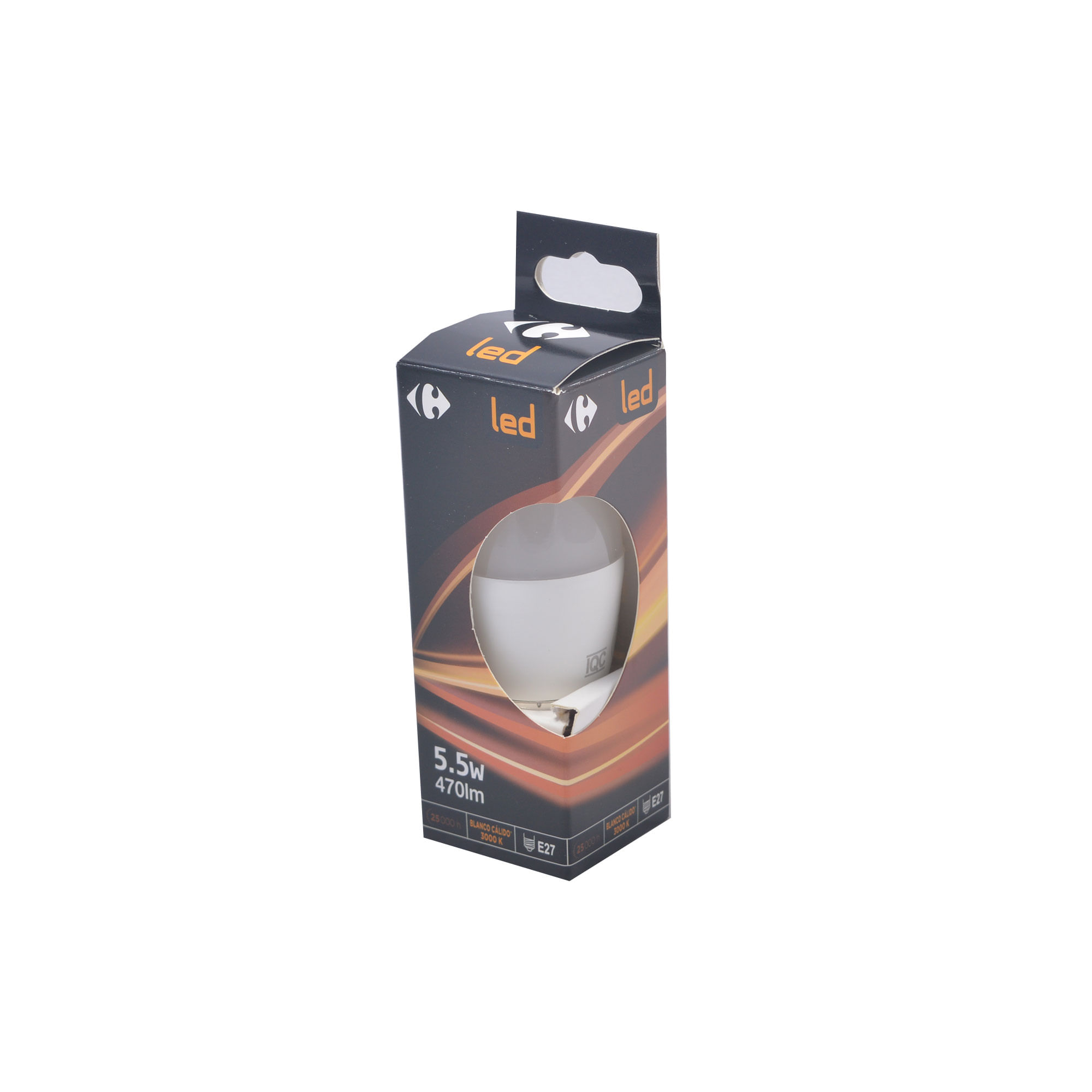 Lámpara led vela Carrefour 5.5W cálida E27 3000K