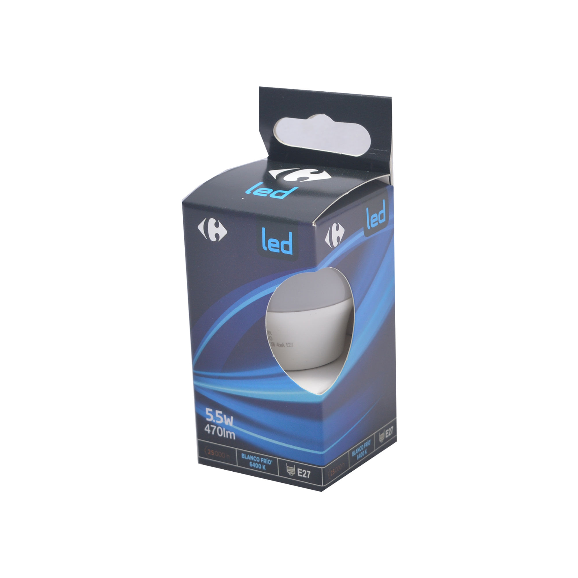 Lámpara led gota Carrefour 5.5W fría E27 6400K