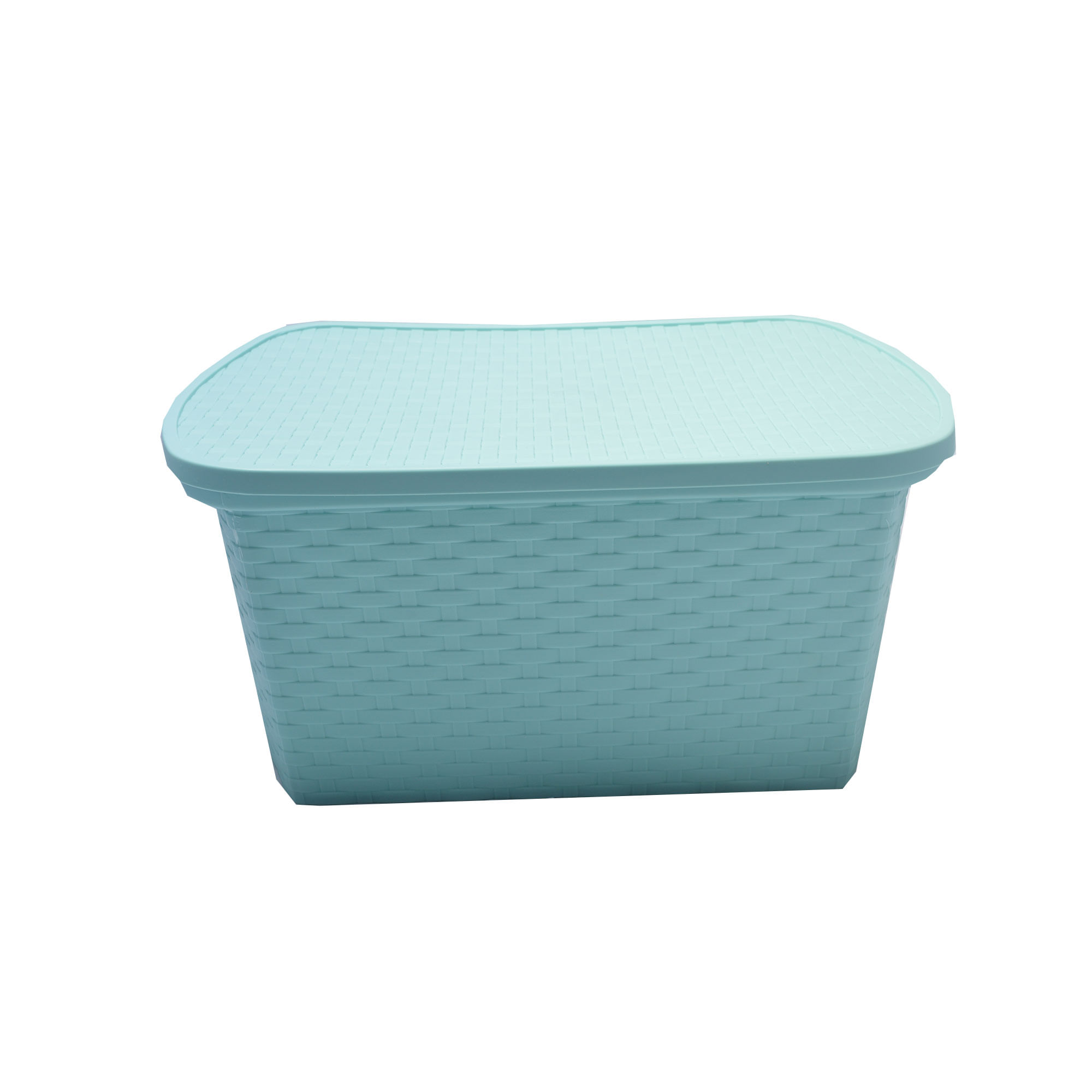 Caja Ratan Con Tapa Verde