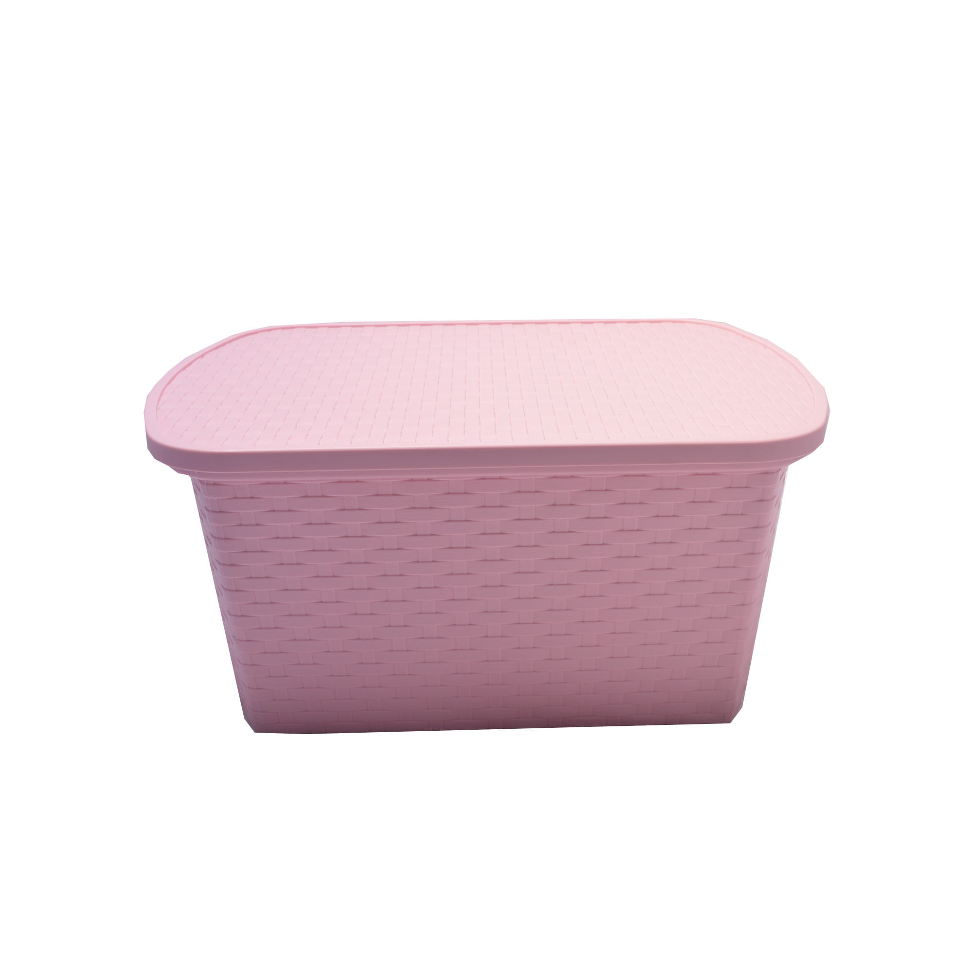 Caja Ratan Con Tapa Rosa