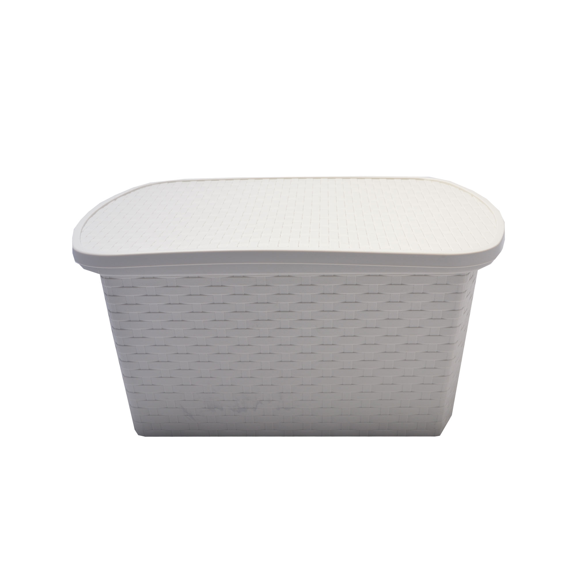 Caja Ratan Con Tapa Gris