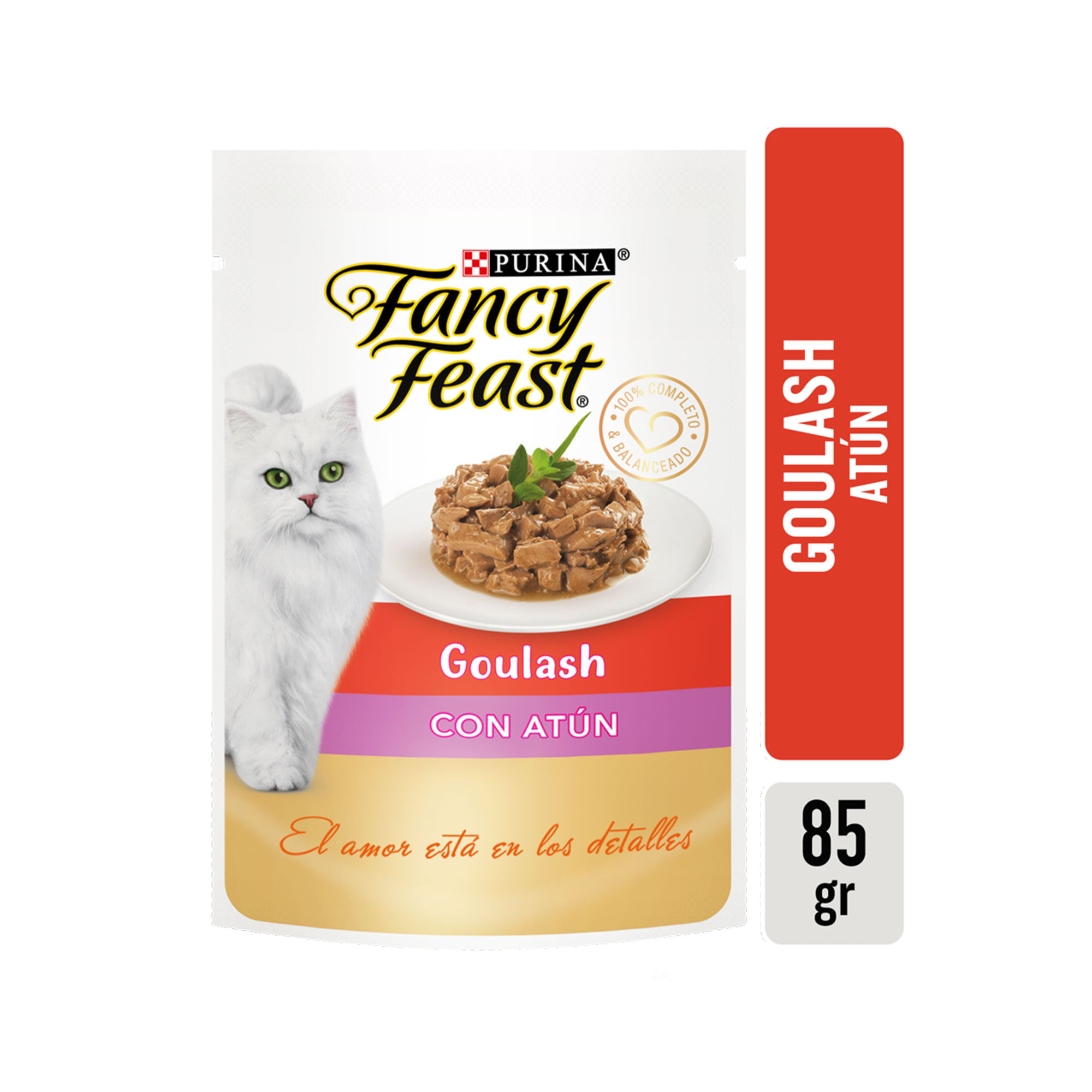 Alimento húmedo para gato Fancy Feast goulash atún 85 g.