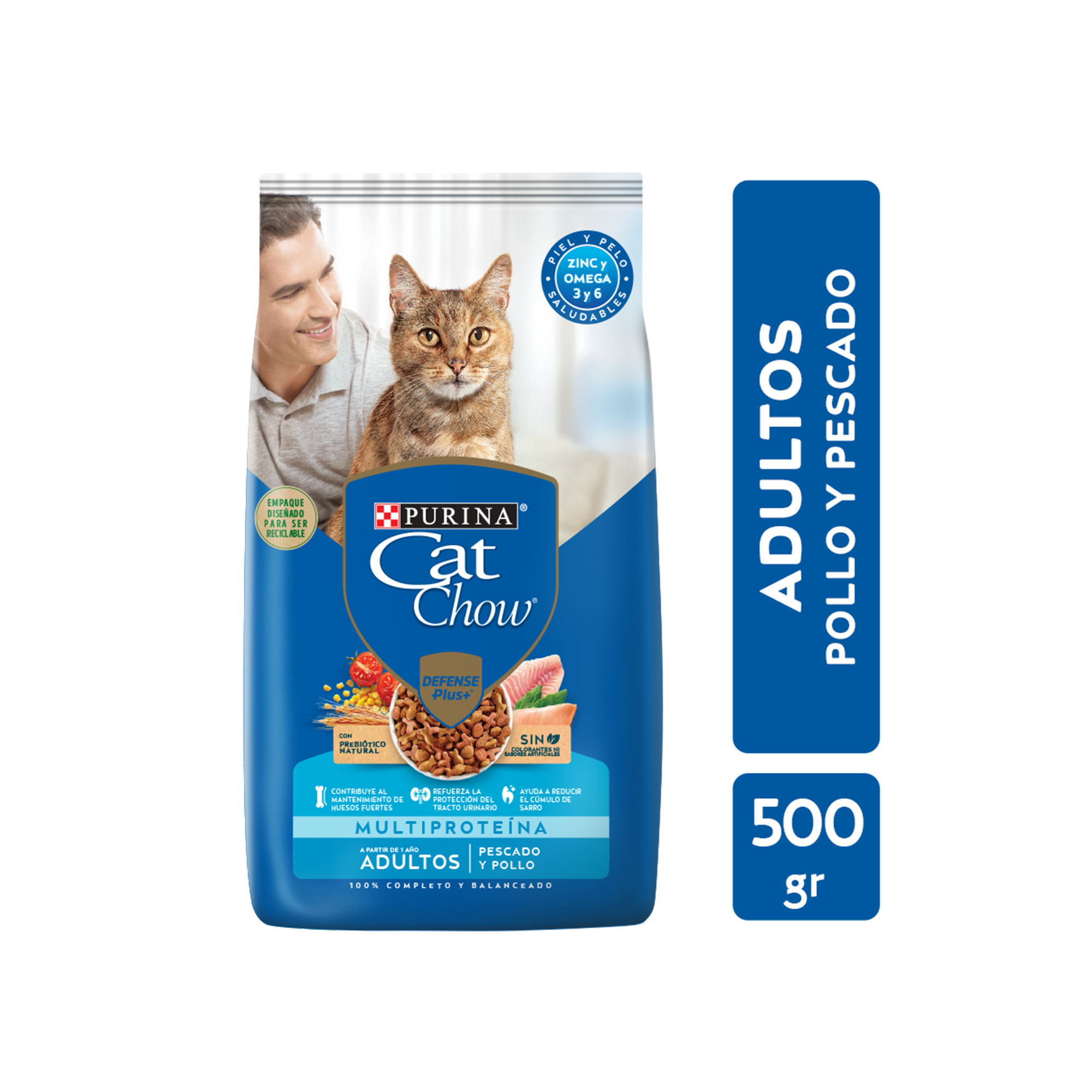 Alimento seco para gato Cat chow adulto pescado y pollo 0,5