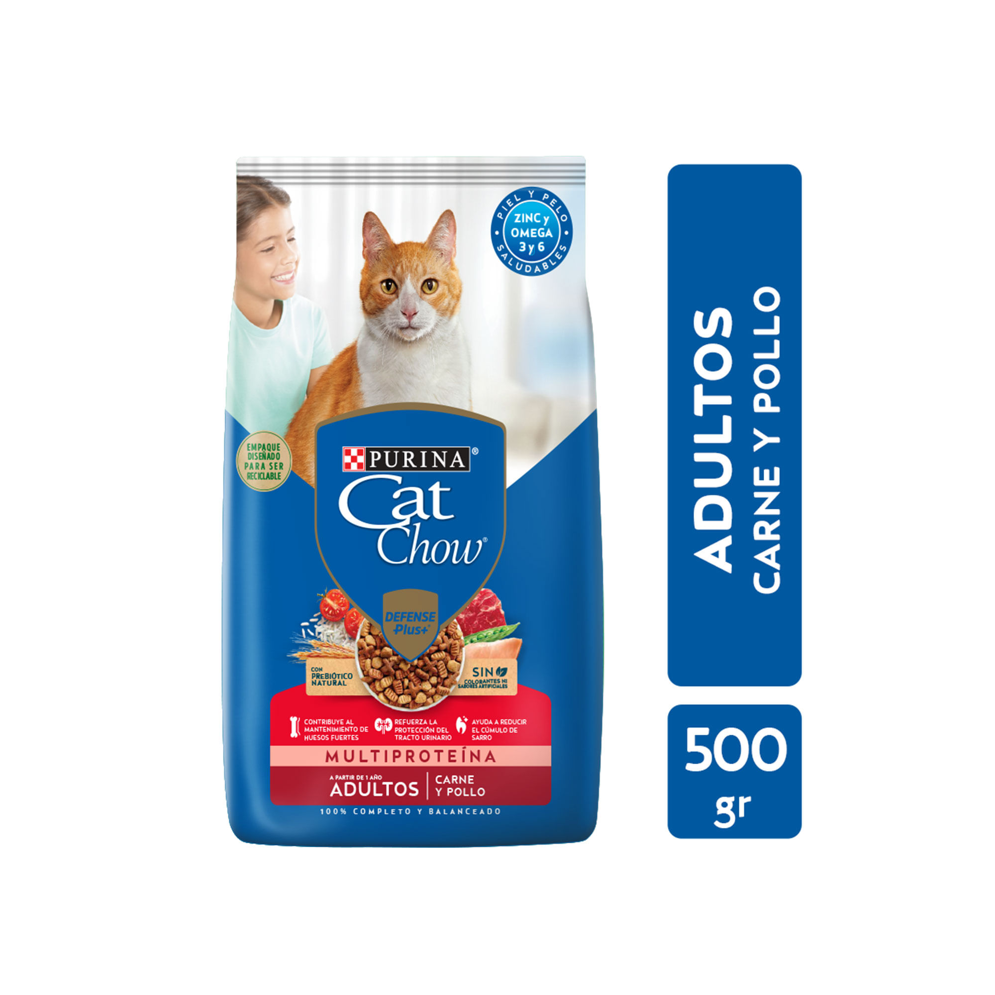 Alimento seco para gato Cat chow adulto carney pollo 0,5 kg
