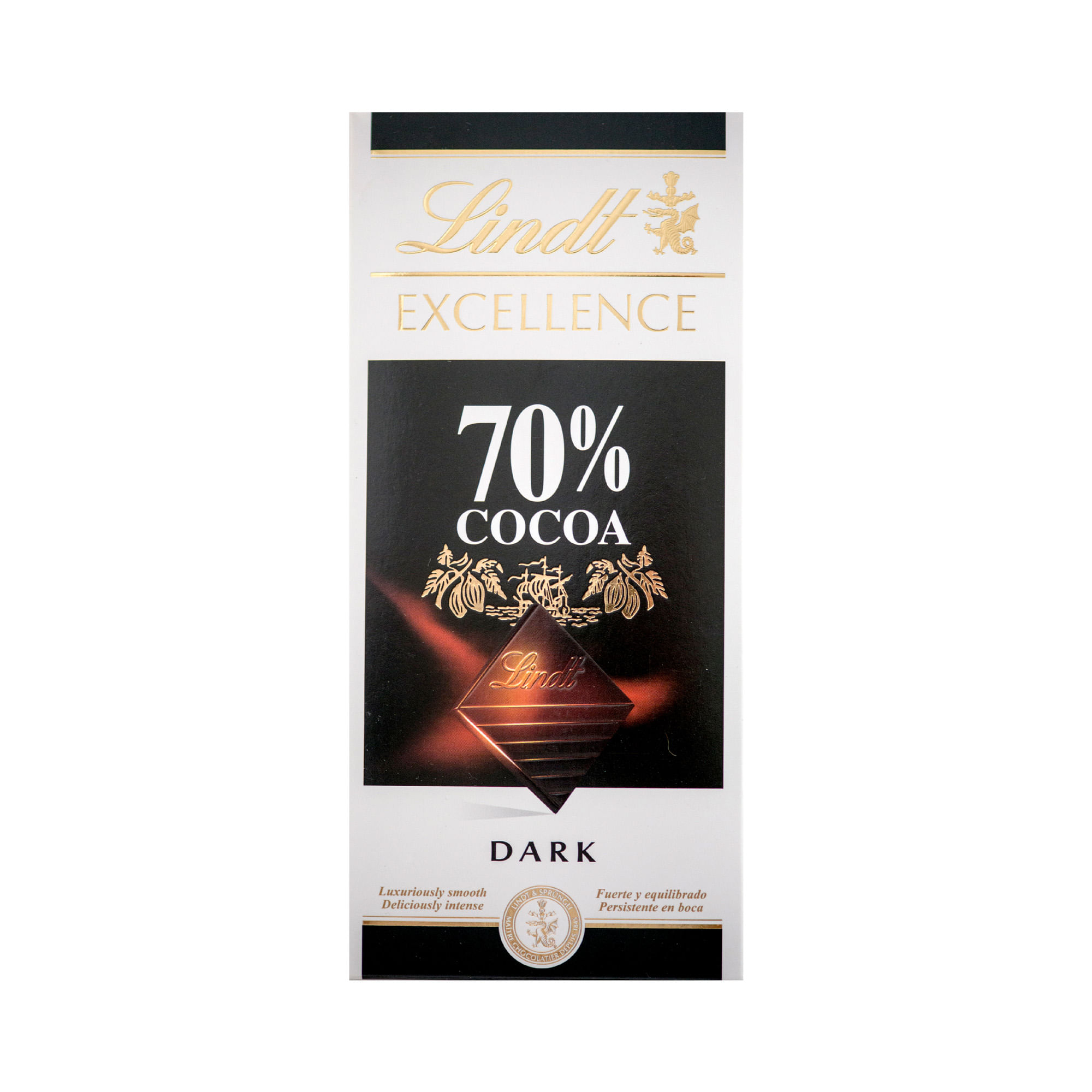 Tableta Lindt chocolate con cacao excellence 100 g.