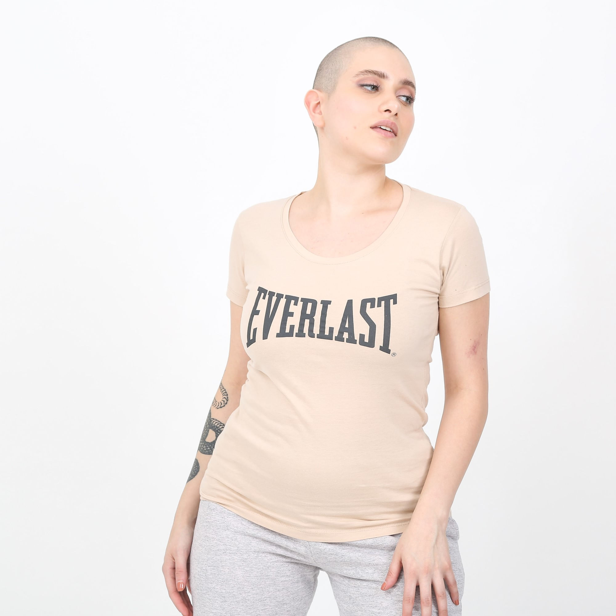 Remera Manga Corta Everlast Mujer Talle 38 Beige Historial de