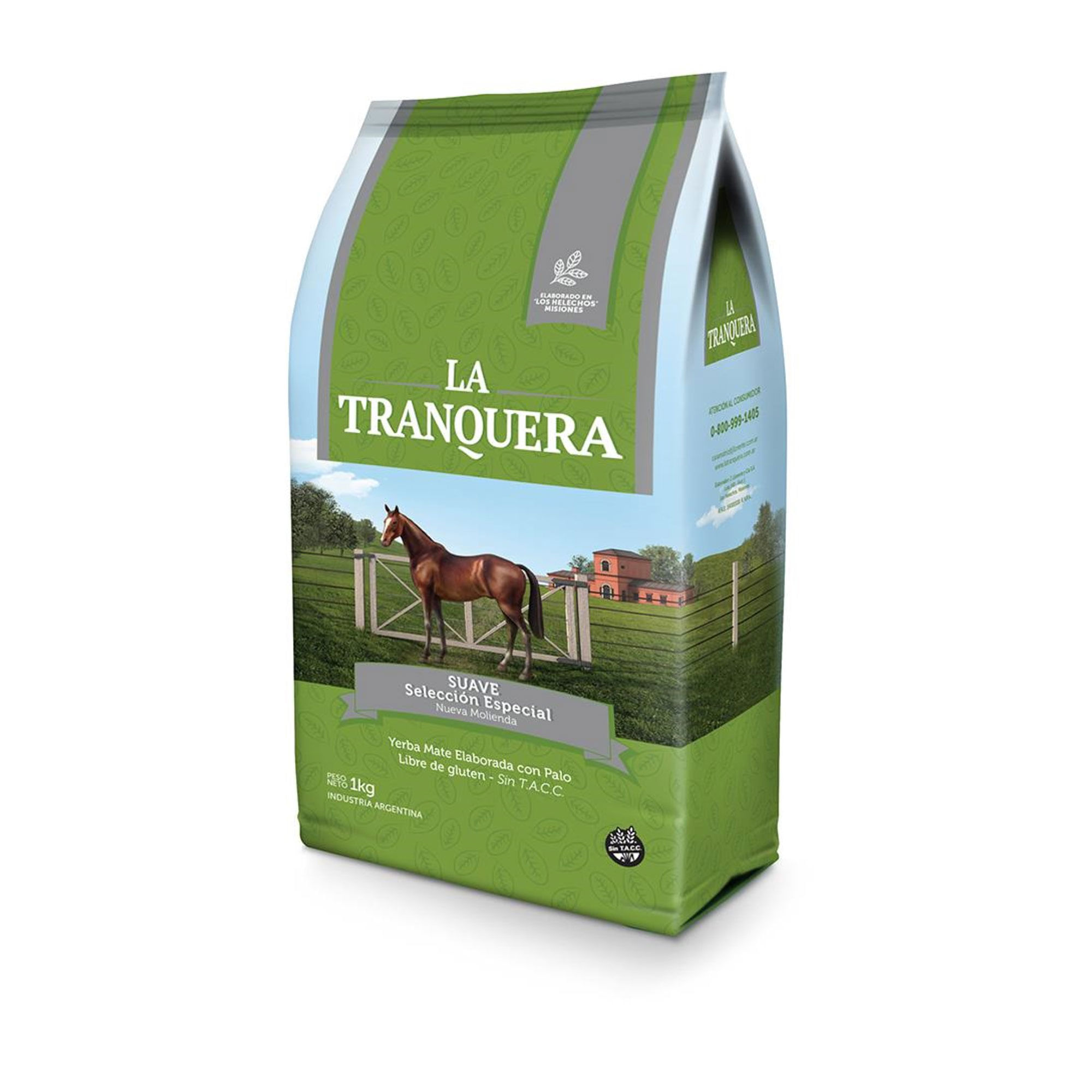 Yerba mate La Tranquera especial suave con palo 1 kg.