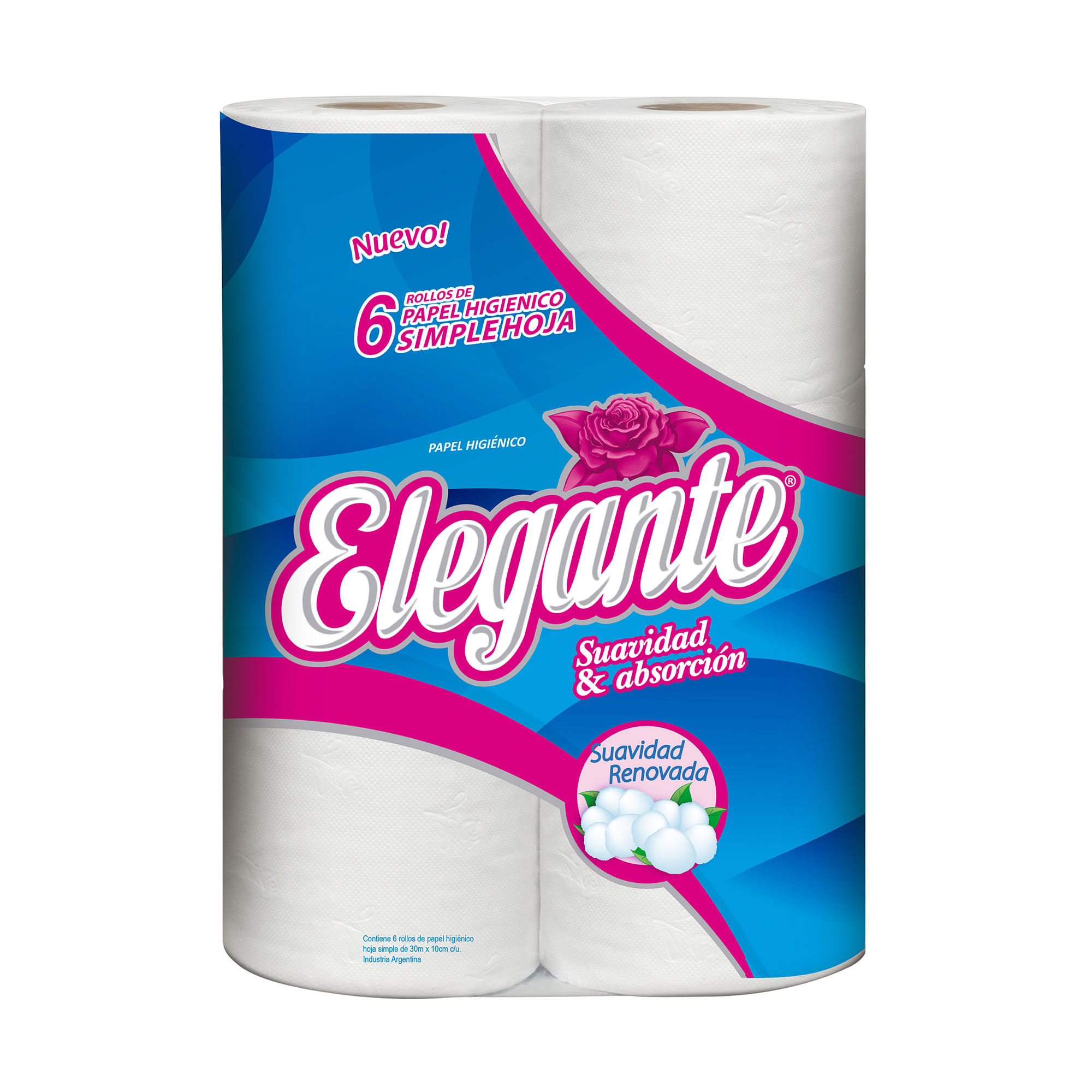 Papel Higienico Elegante Simple Hoja 30 M 6 U