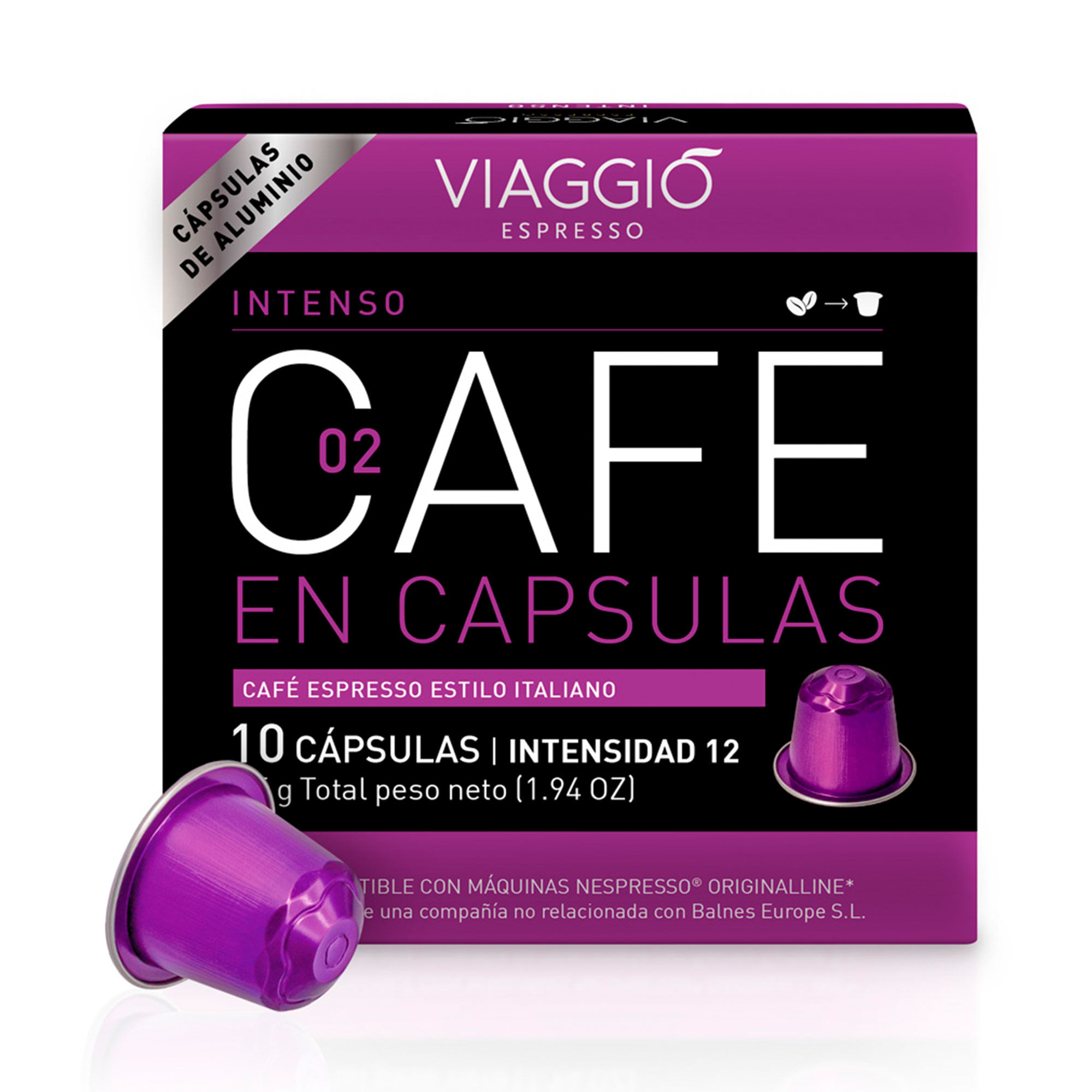 Cápsulas de café Viaggio intenso espresso x 10 uni