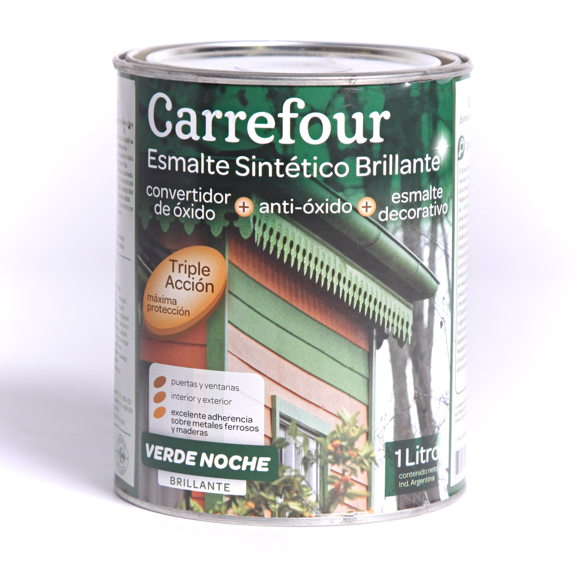 Sintético Carrefour triple acción verde x 1 l.