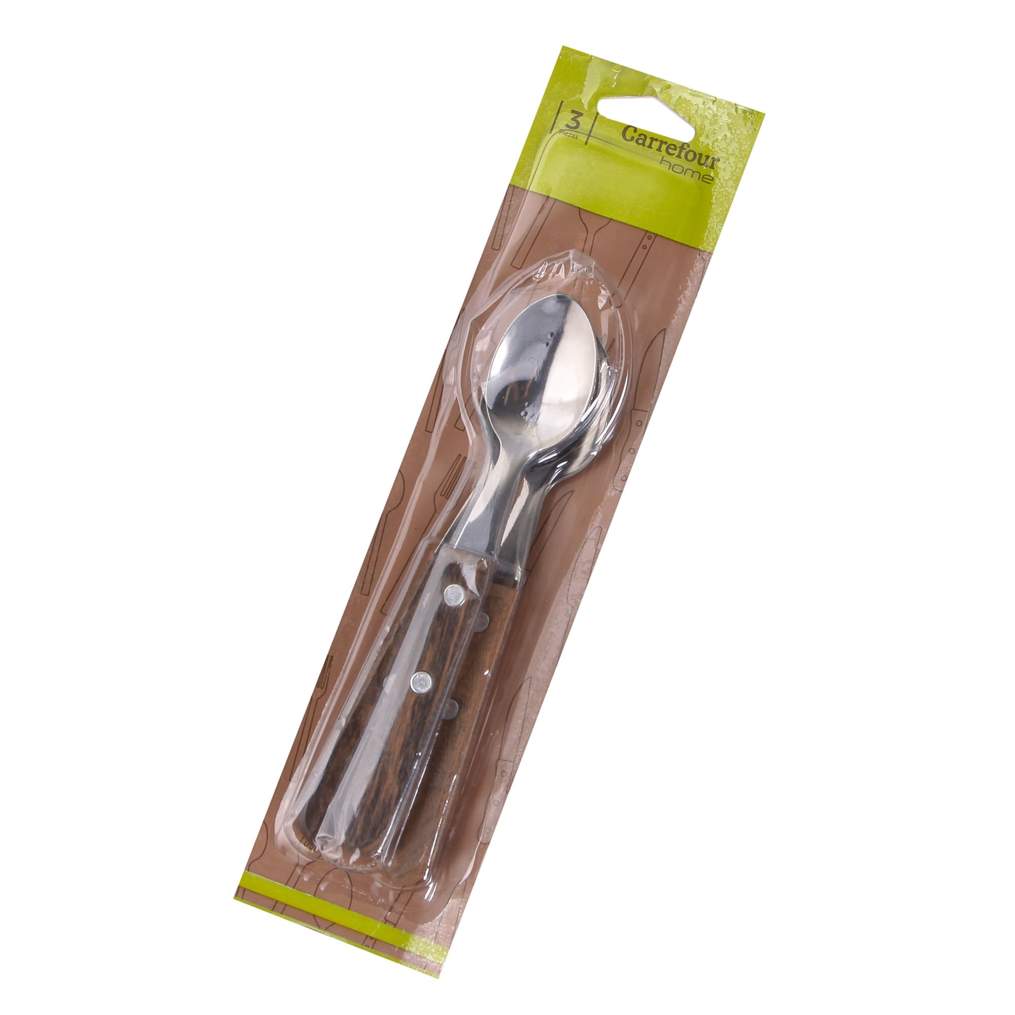 Set Carrefour cucharitas de té madera x 3