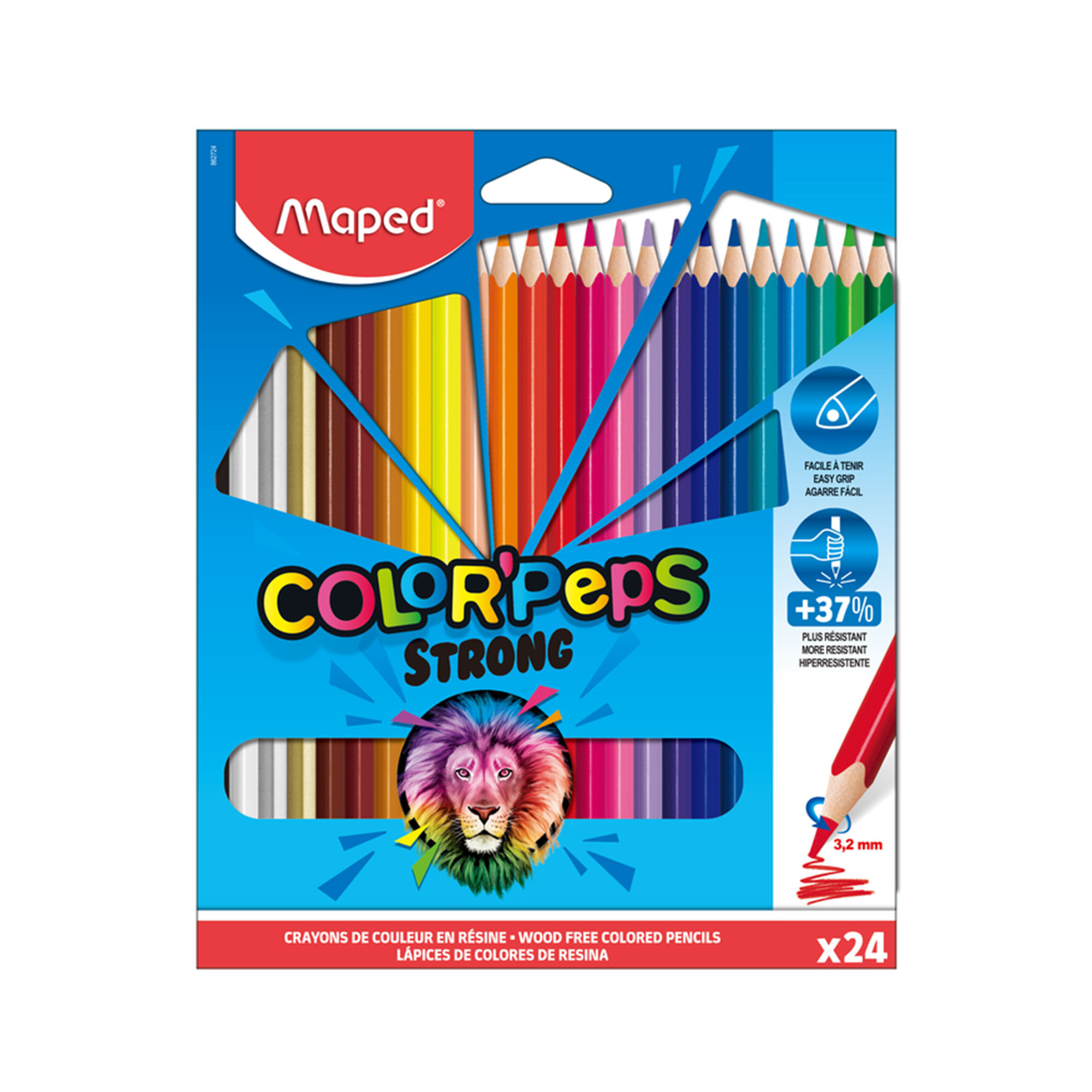 Lapices colores Maped colorpeps strong x24 uni