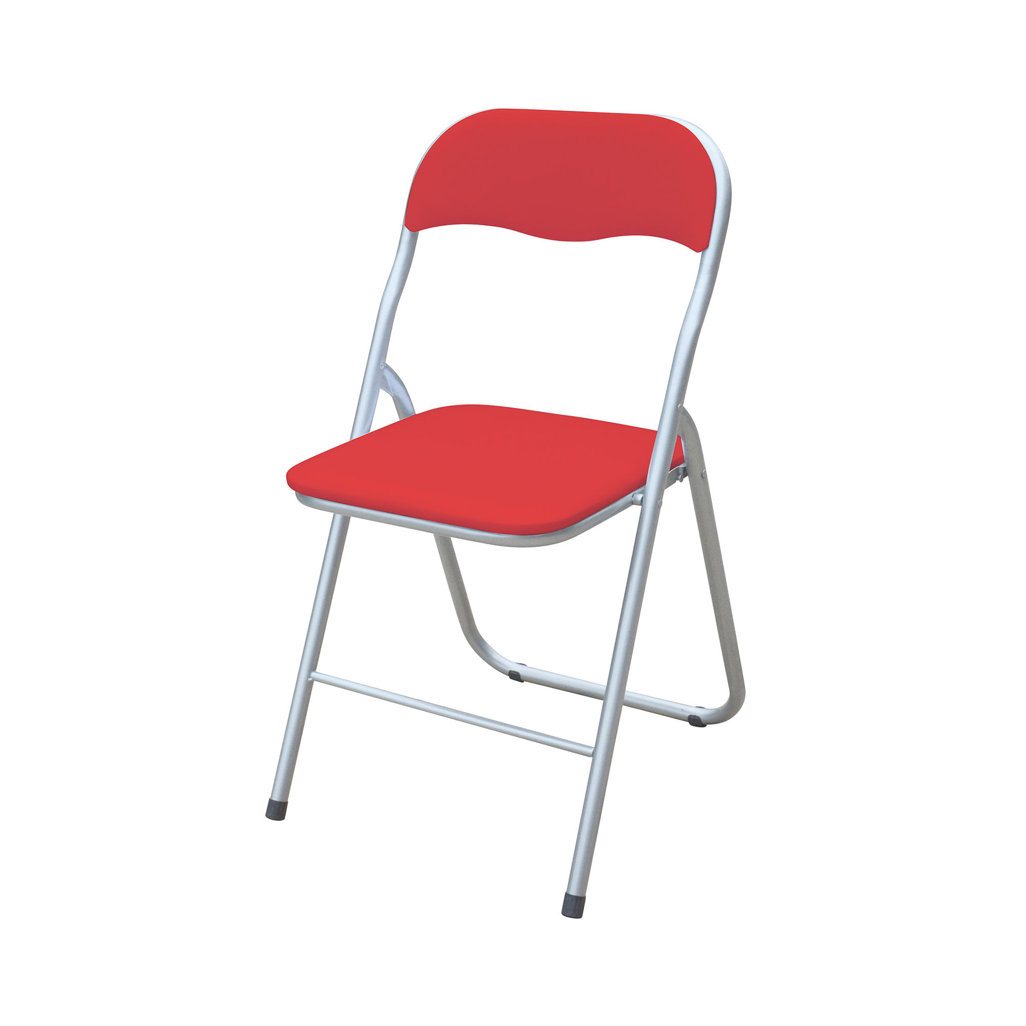 Silla plegable Carrefour Home acolchada rojo