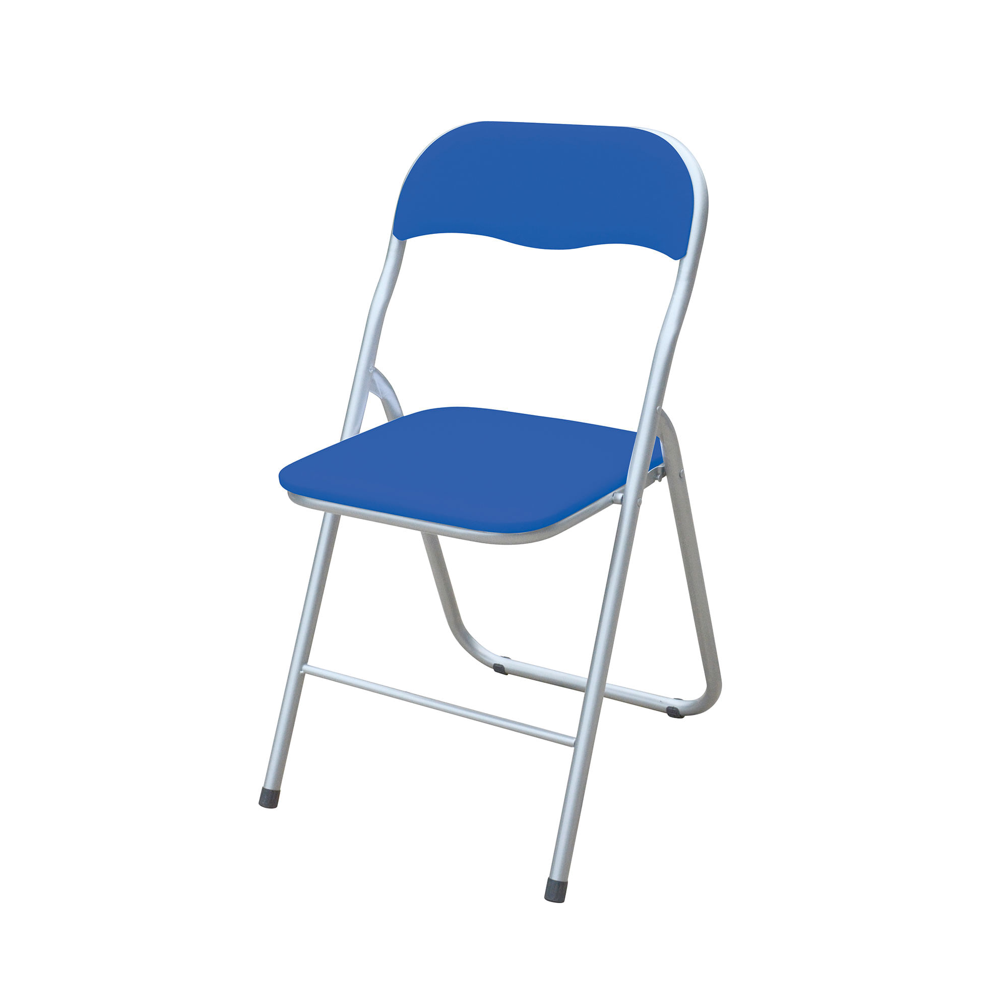 Silla plegable Carrefour Home acolchada pvc y caño azul