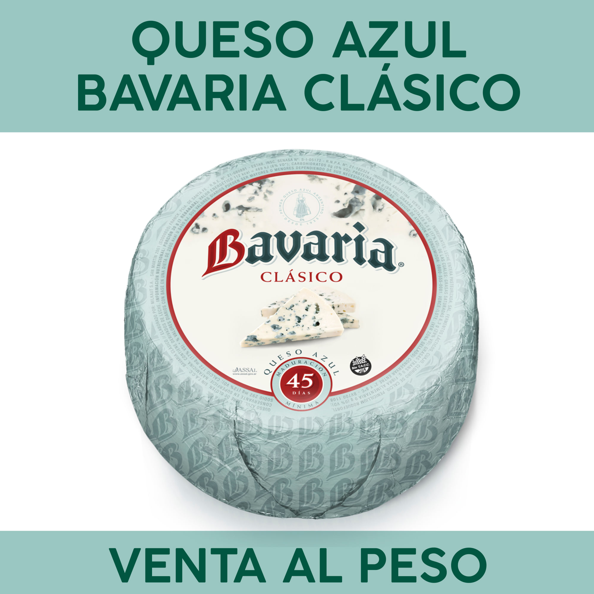 Queso azul Bavaria x kg.