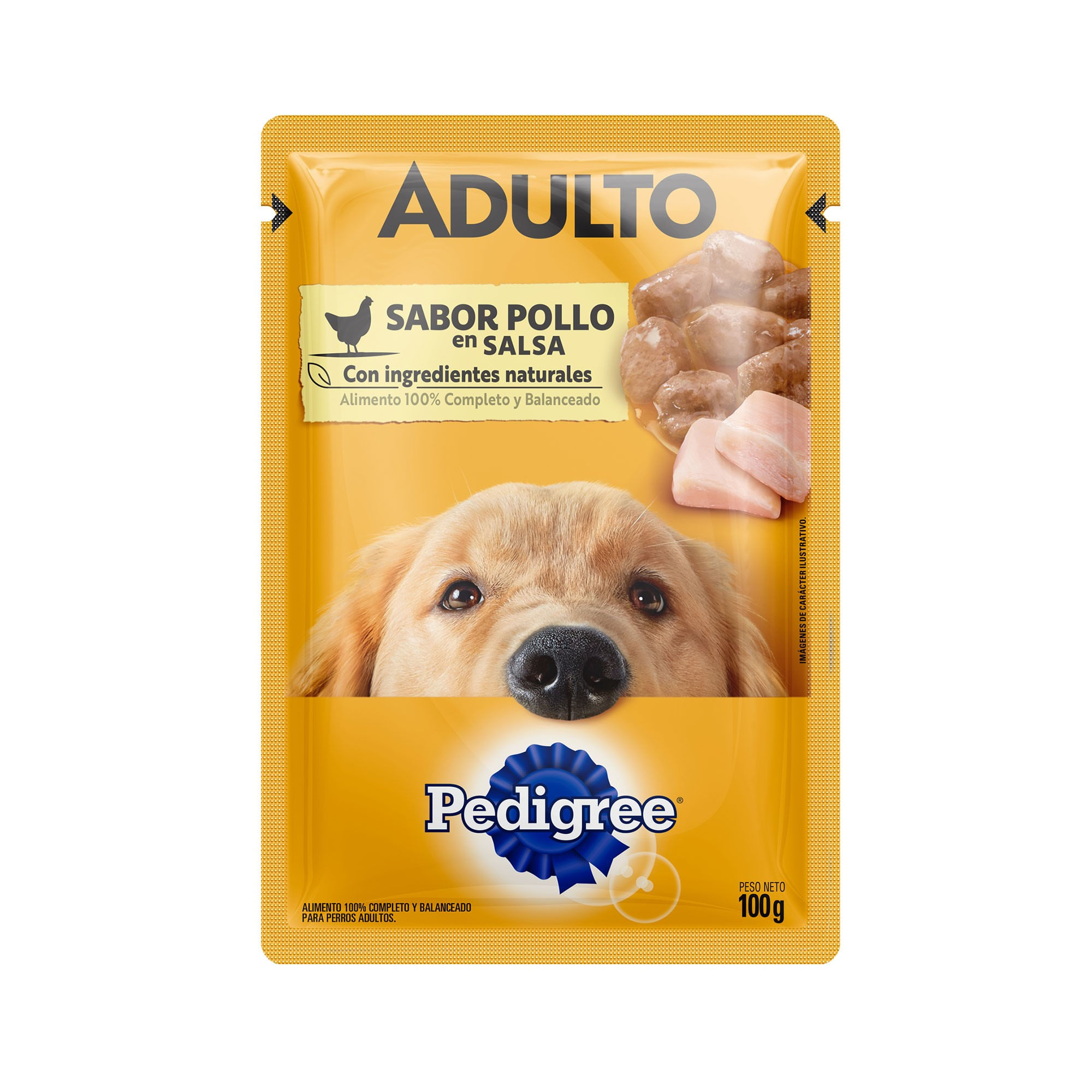 Alimento húmedo para perro Pedigree 100 g. adultos pollo