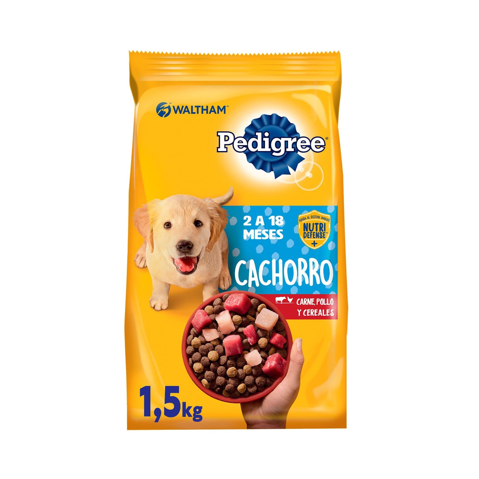 Alimento seco para perro Pedigree 1.5 kg. cachorros sano crecimiento