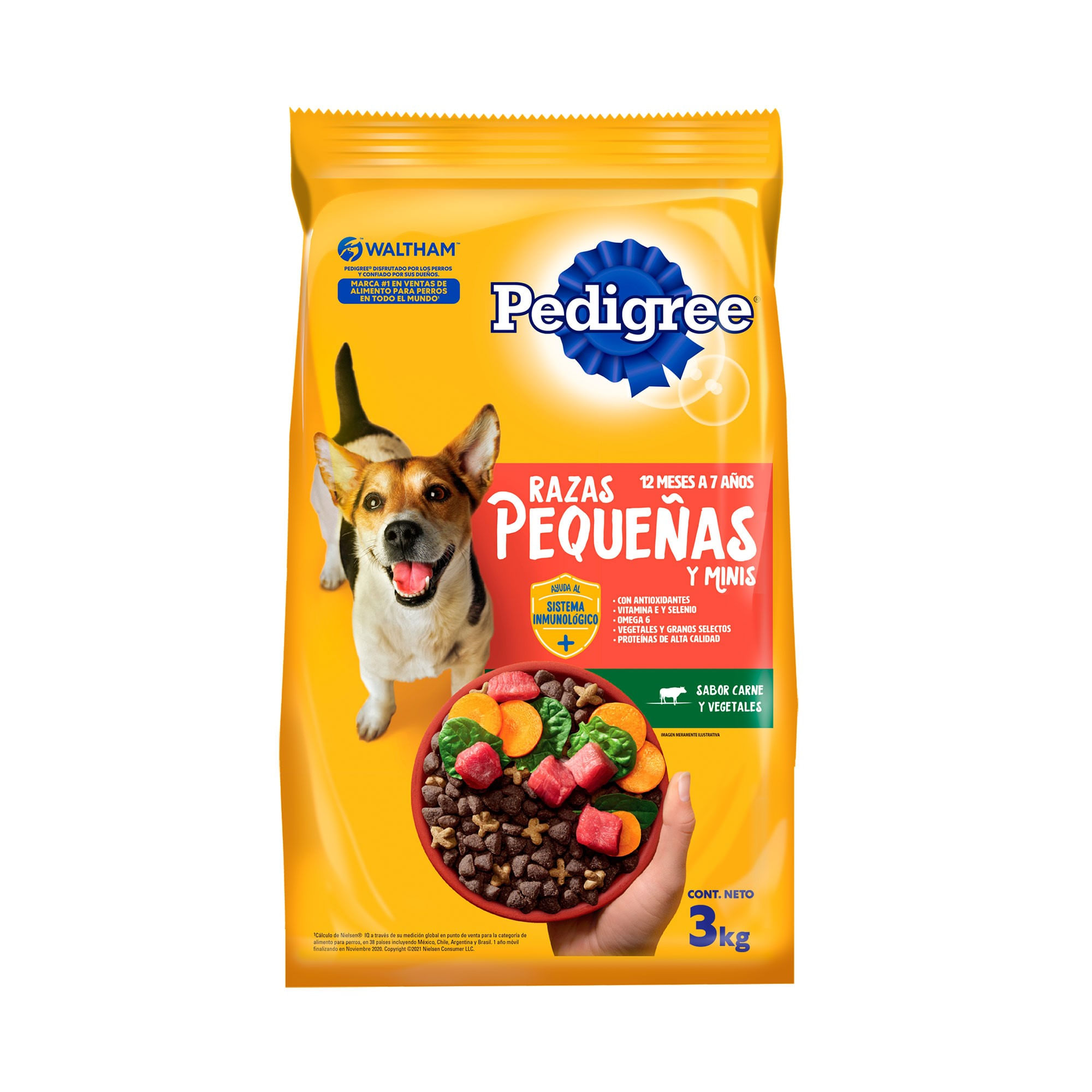 Alimento Seco Para Perro Pedigree Adulto Razas Pequeñas 3kg