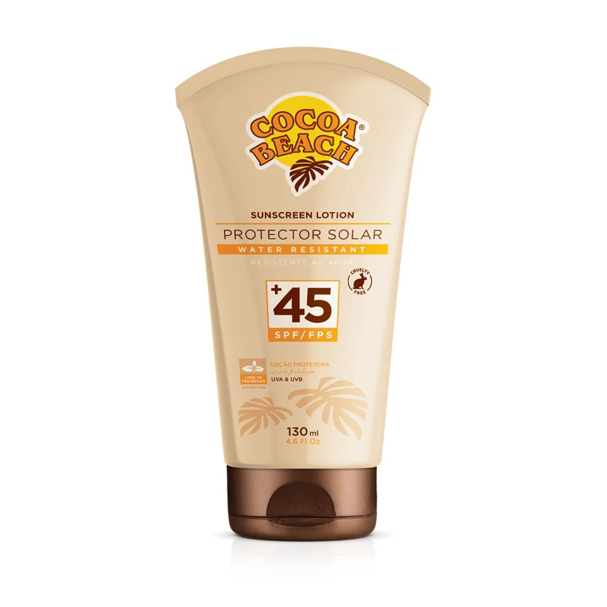 Protector solar FPS 45 Cocoa Beach zanahoria 130 cc.