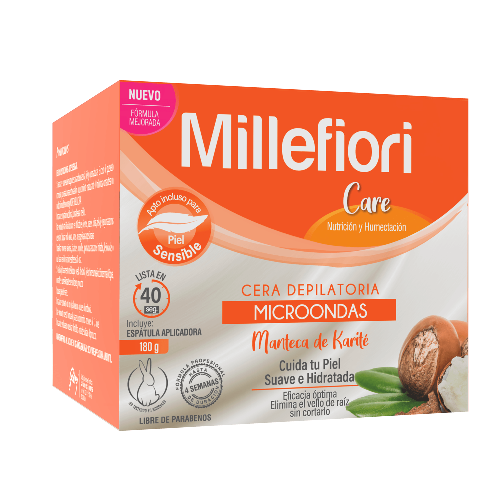 Cera depilatoria Millefiori para microondas care 180 g.